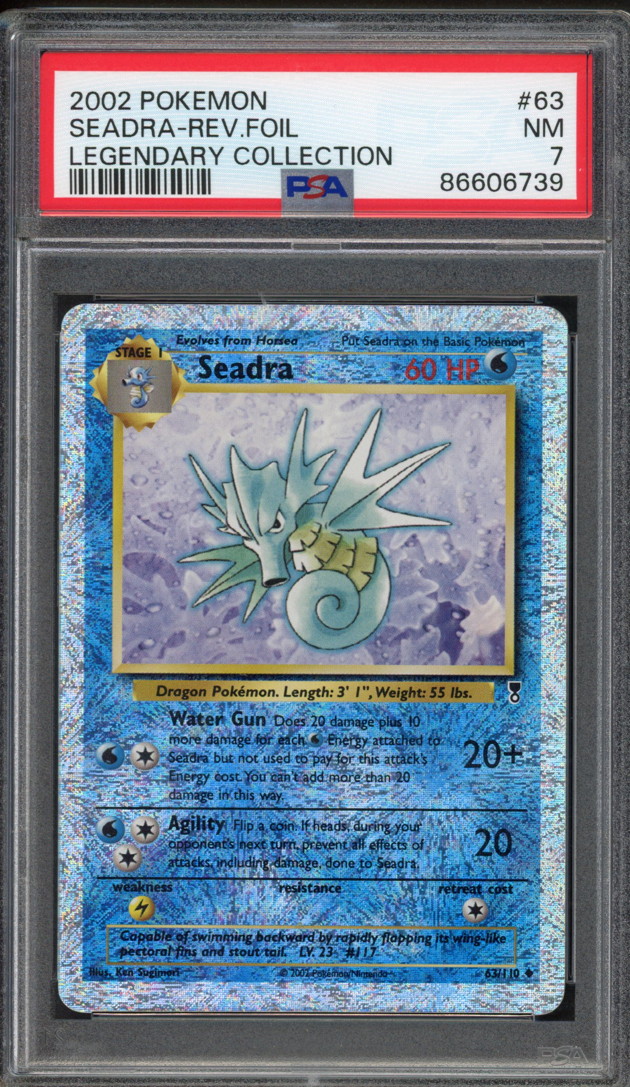 Pokémon TCG - PSA 7 Seadra Rev Foil - Legendary Collection 2002