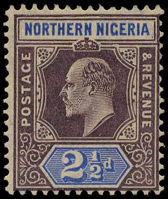 1905 2½d dull purple and ultramarine,...