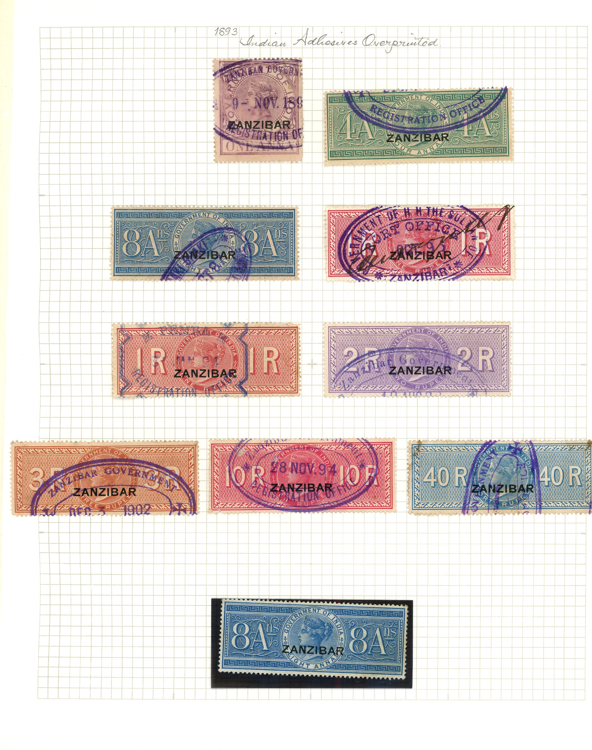 1892-1913 collection on album pages...