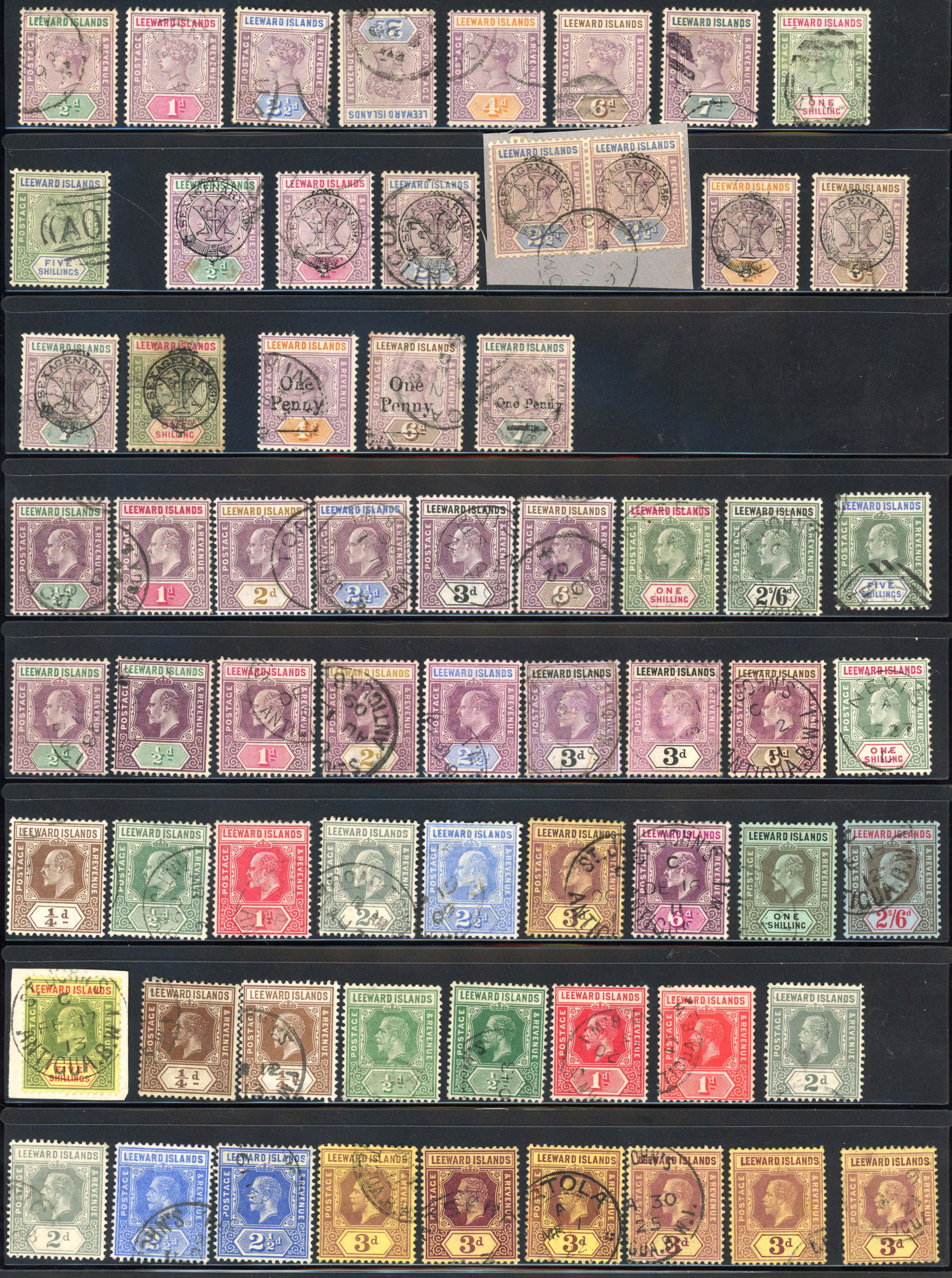 Leeward Islands 1890-1932 collection used