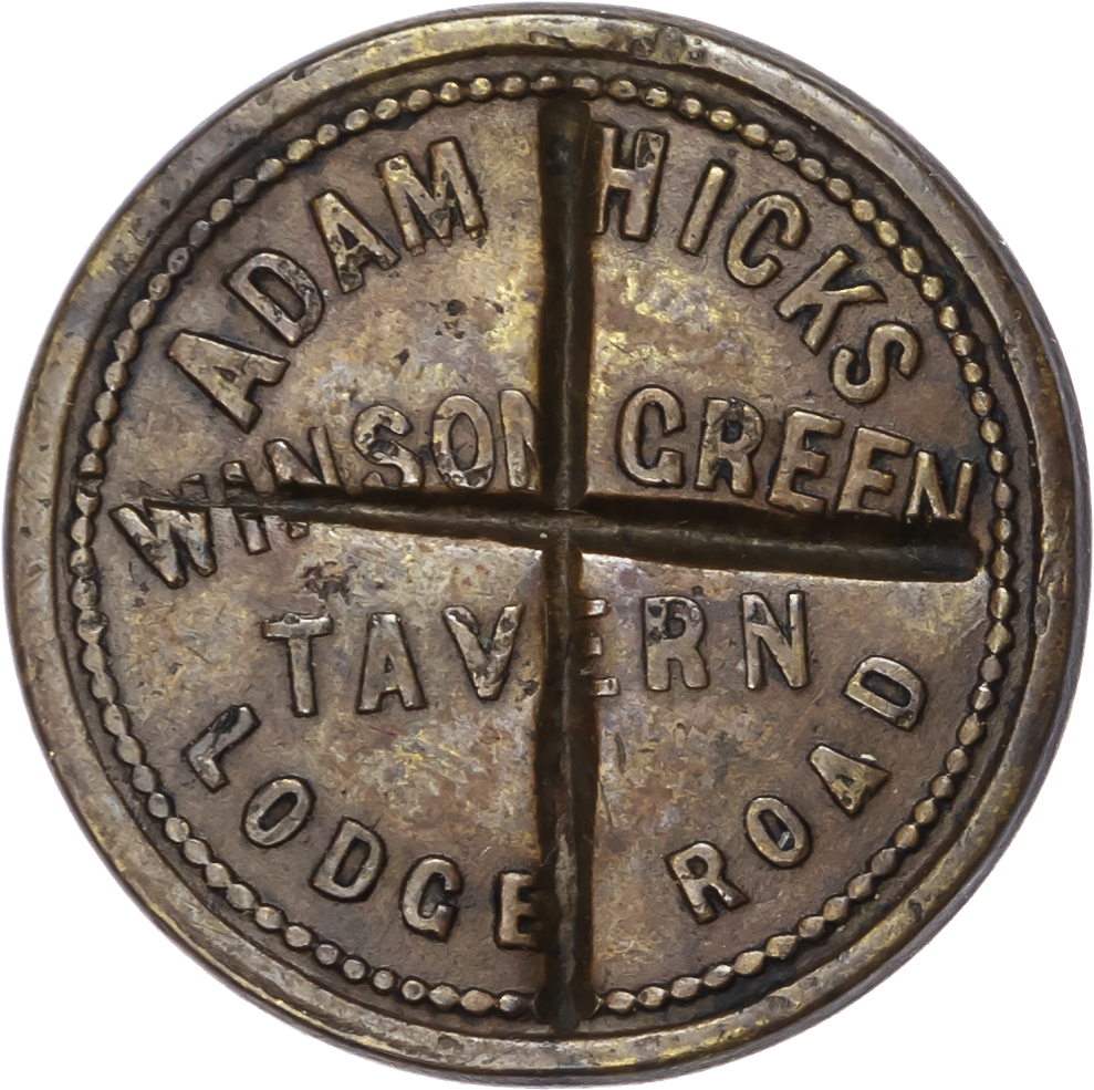 Lot of 5 coins - West Mids. Birmingham Spring Hill, Old College Inn , 2½d., 24mm. George Bedford, (Daniell). VF,..