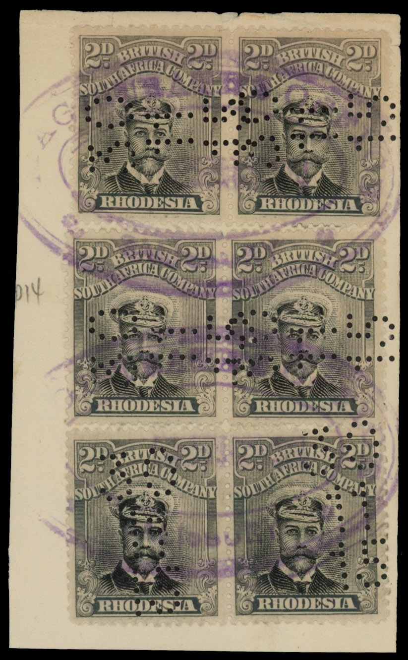 Rhodesia 2d SG 220 Revenue use