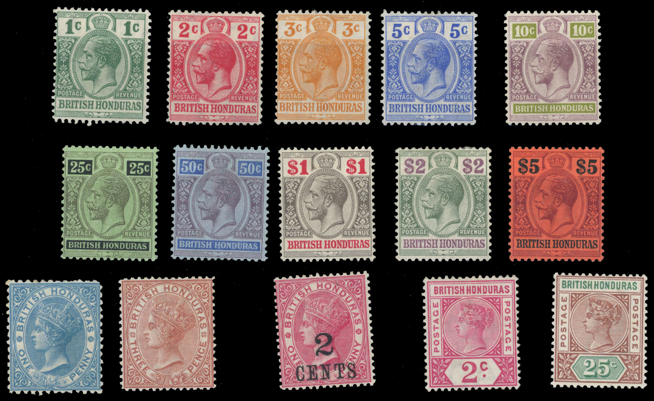 1872 to 1953 mint on stock cards including 1872 1d pale blue, 1877-79 3d chestnut, 1913 to $5, plus selection of odd values.