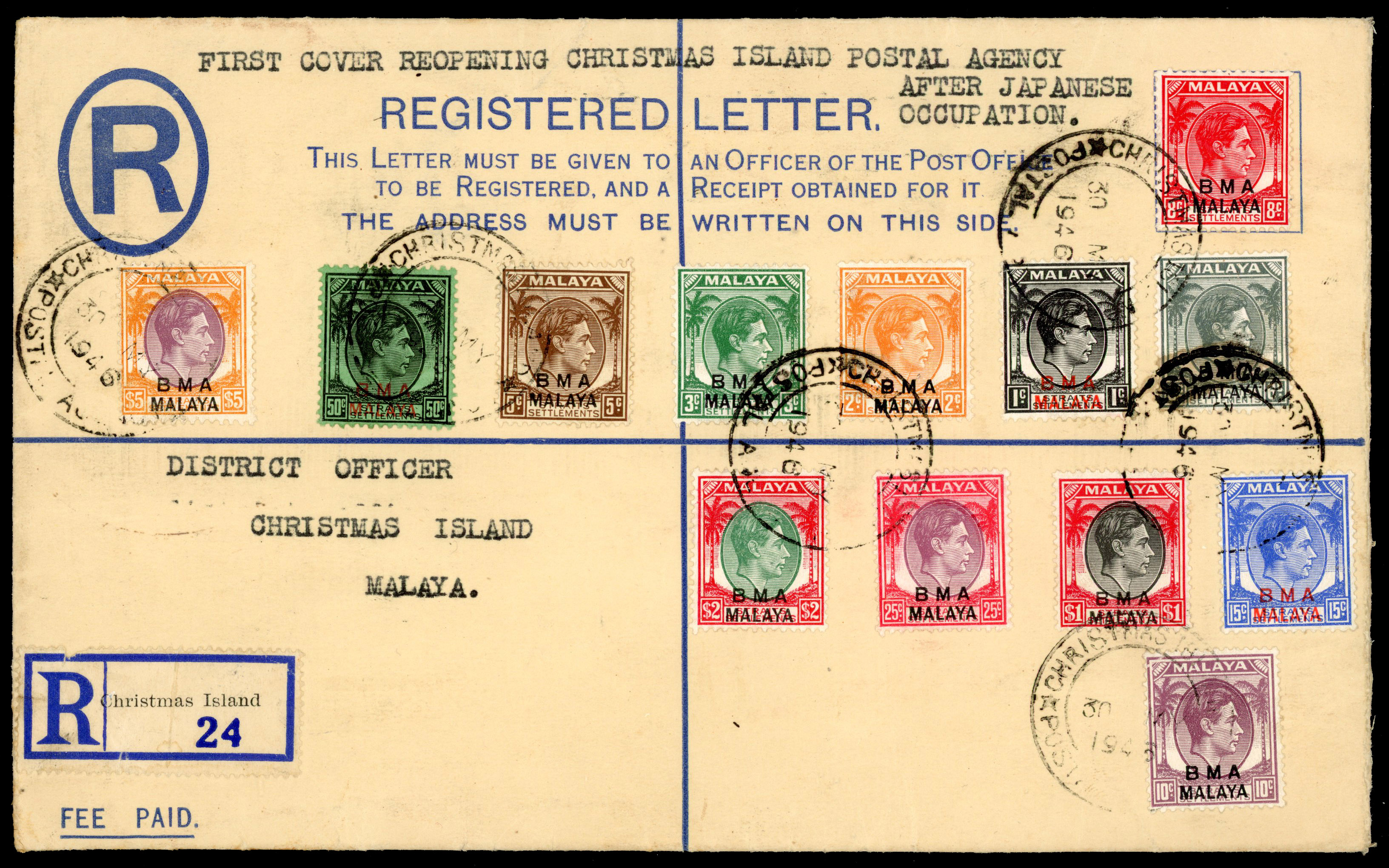Malaya BMA Christmas Island cover