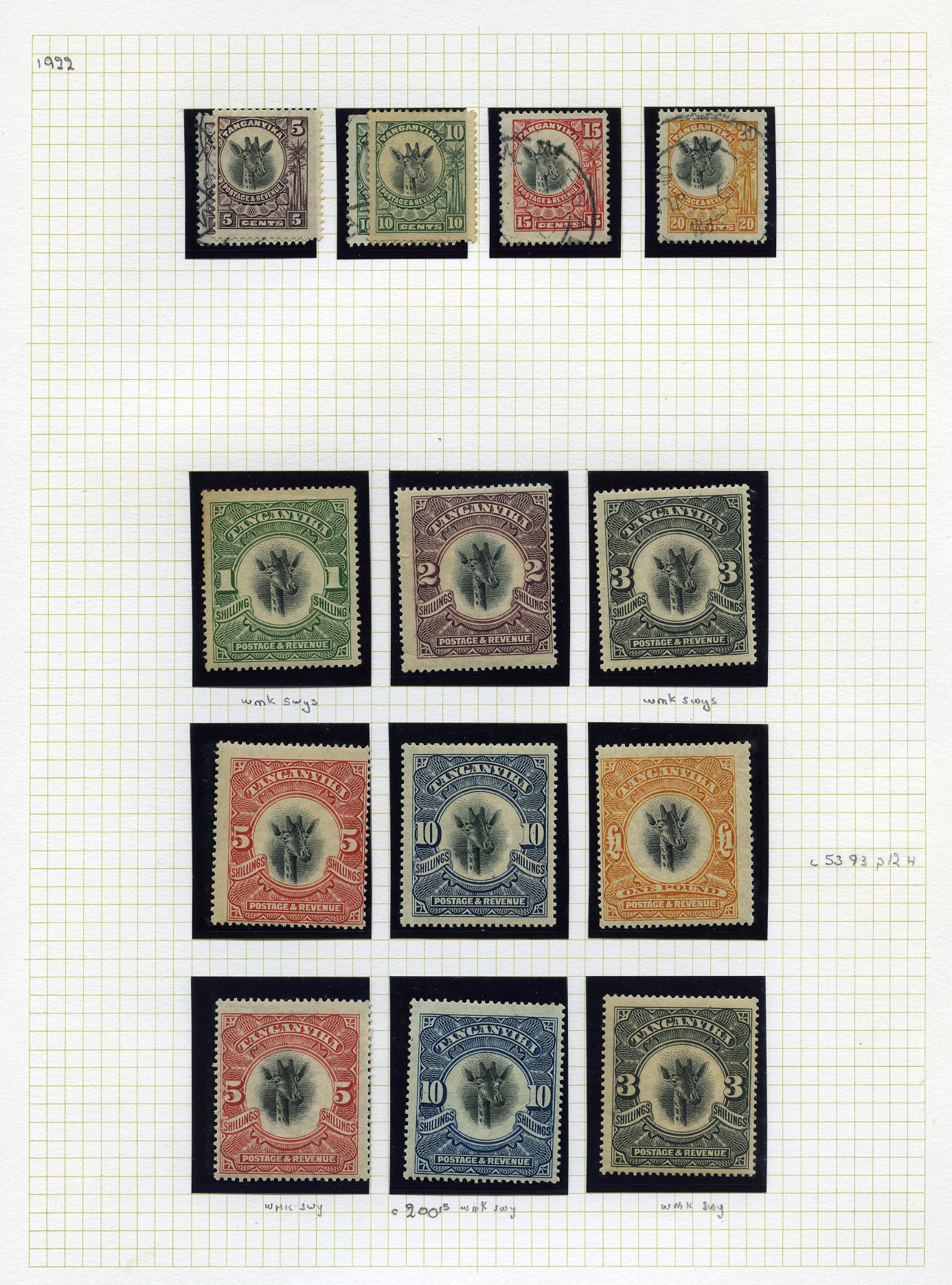 Mainly mint on leaves including 1922 values...
