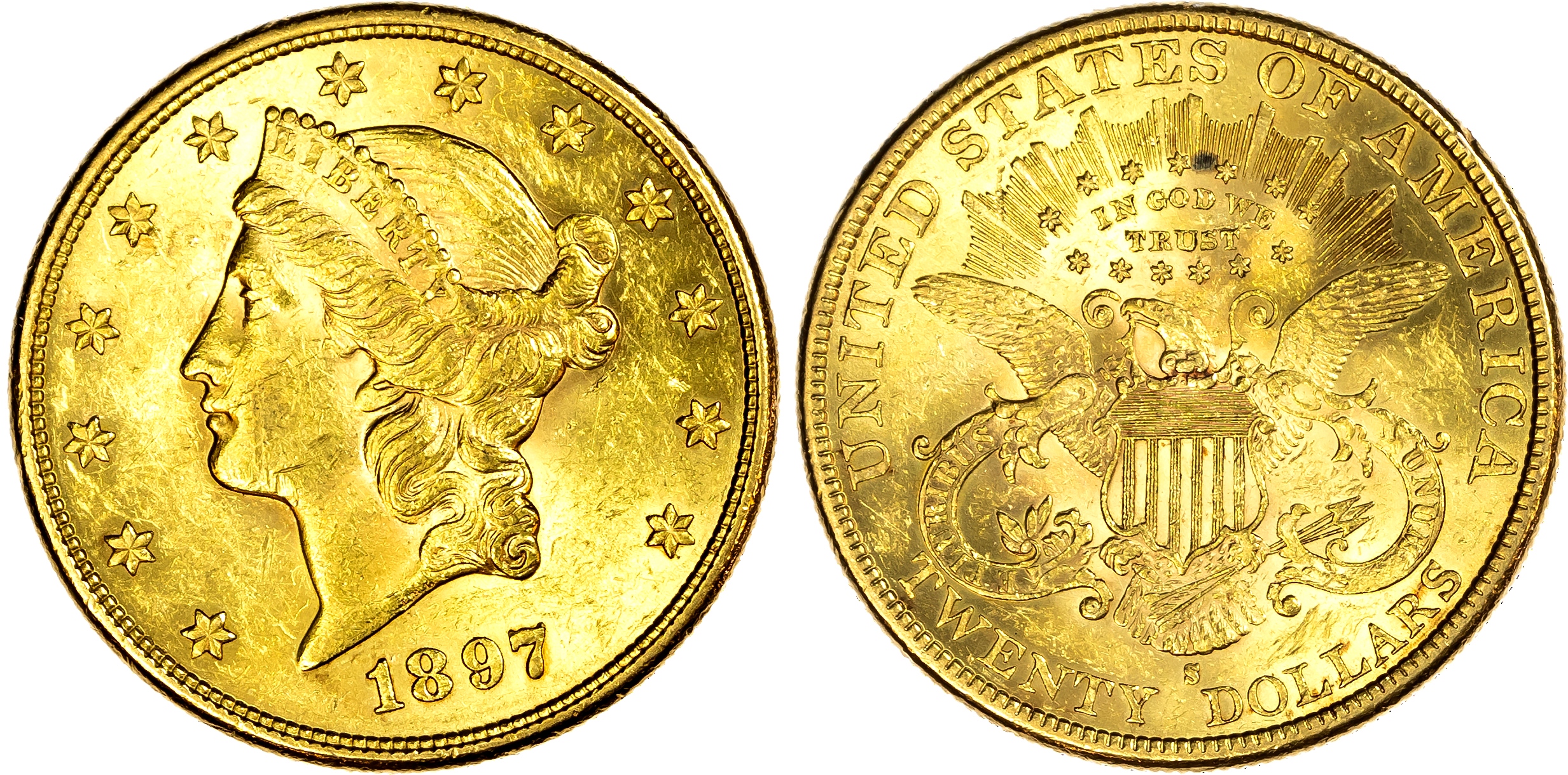 USA, Liberty Head Double Eagle, gold 20 Dollars, 1897