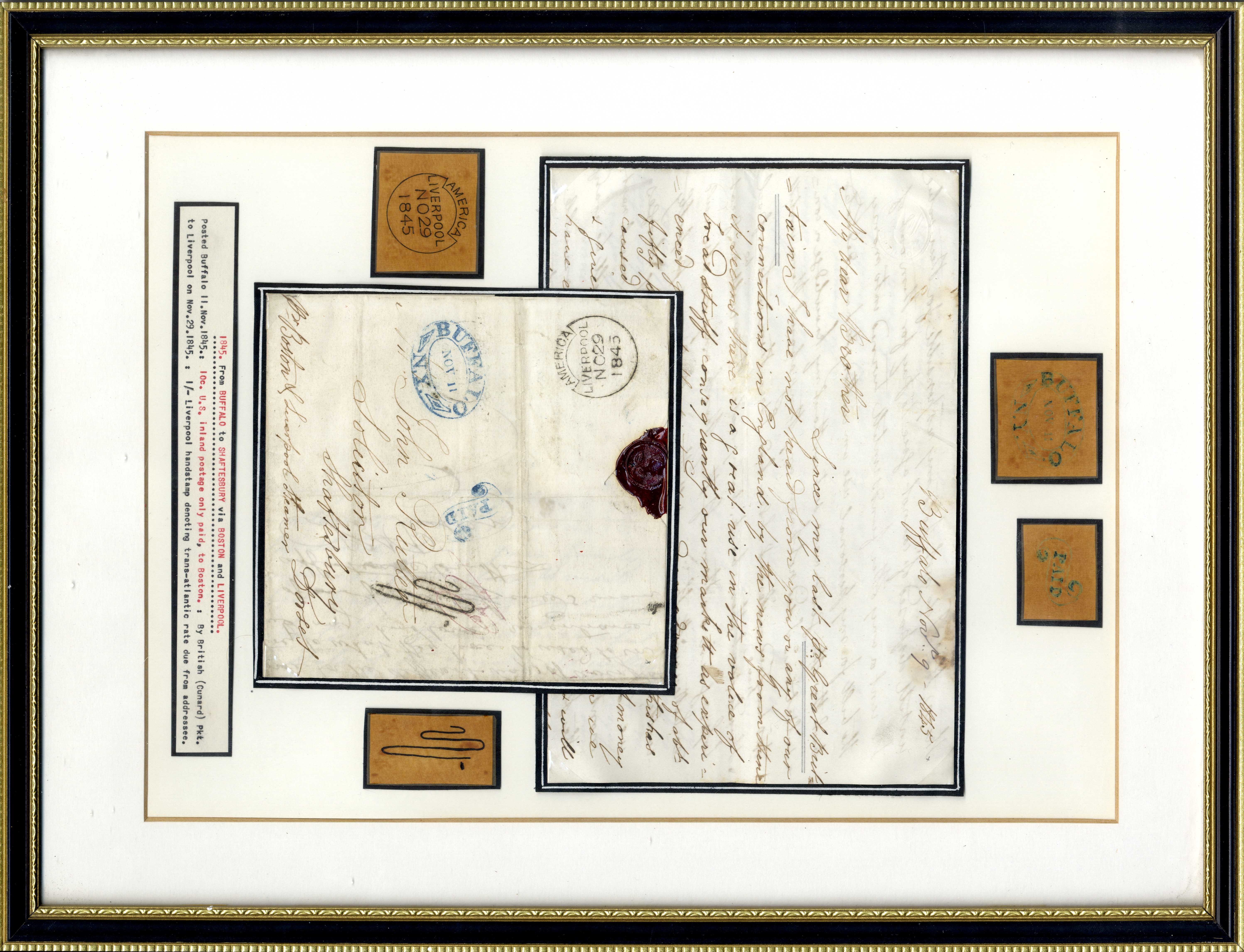 1803-45 selection entire letter postmarked by various types of Liverpool ship letters