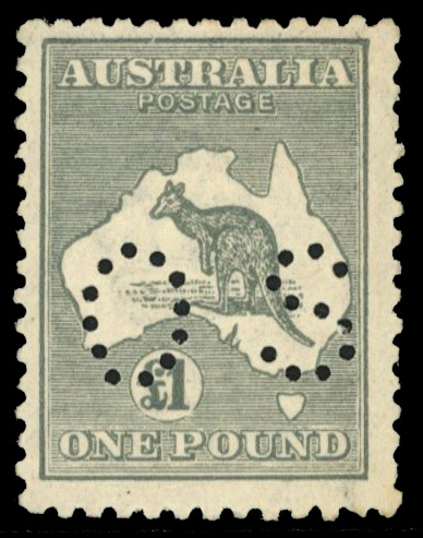 Australia SG O78 1923-24 £1 grey unmounted mint