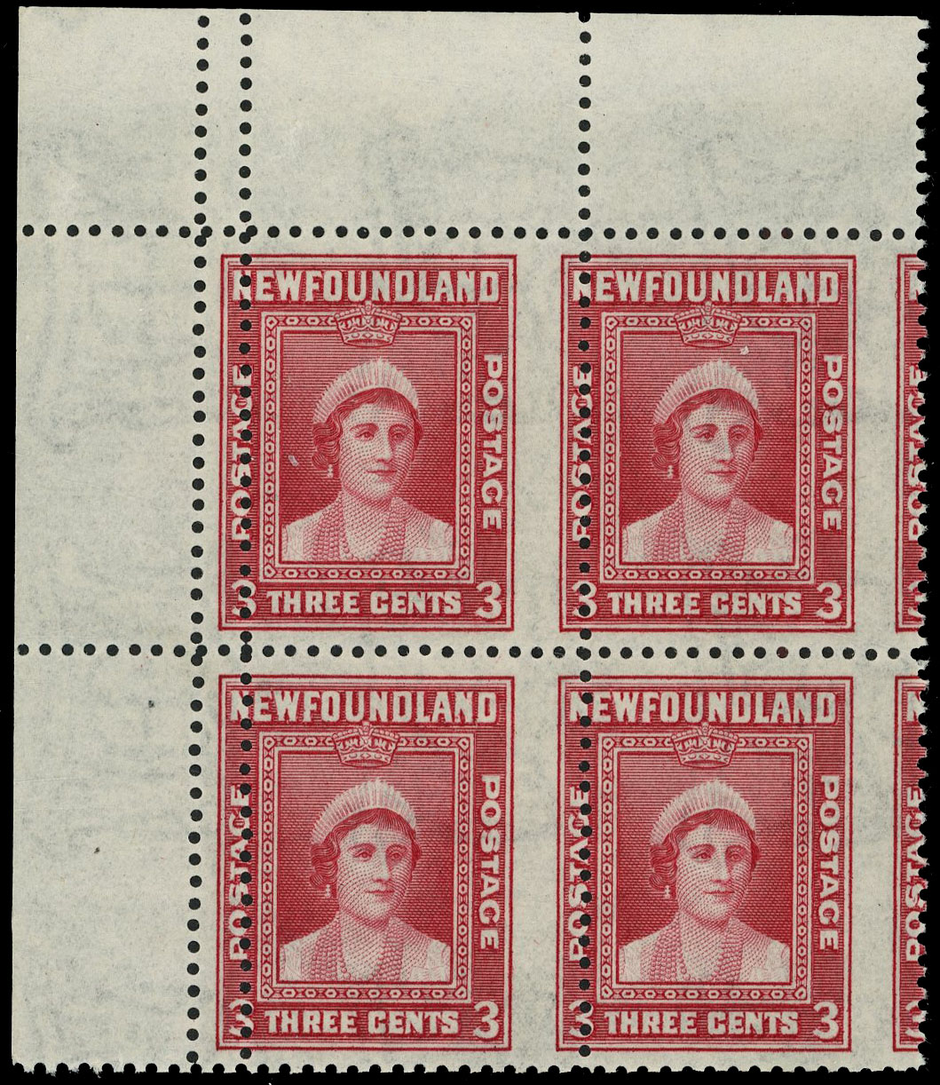 Newfoundland SG 278 var block mint
