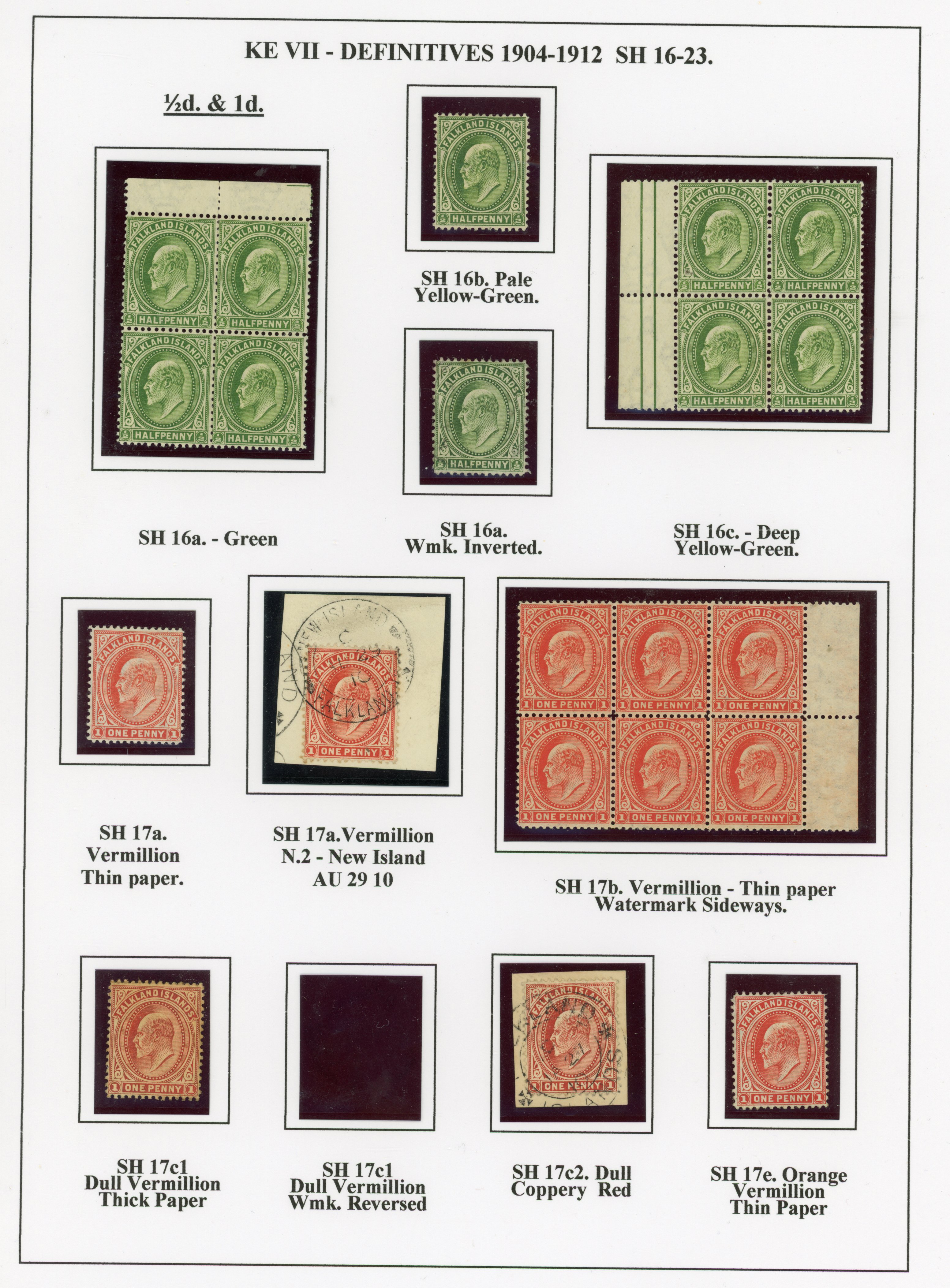 Falkland Islands SG 43-48 collection