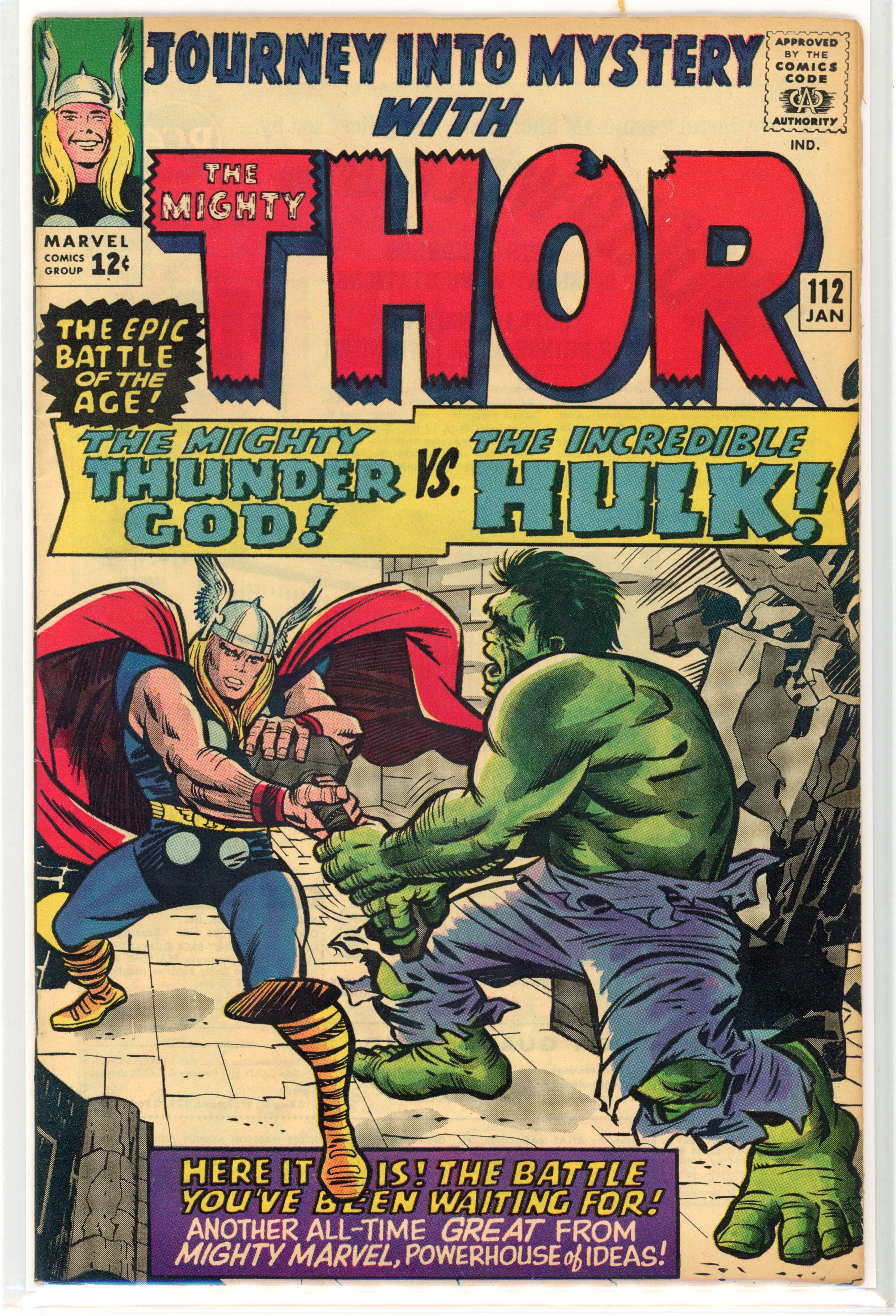 †Journey into Mystery #112 (Marvel Comics, 1965) First Thor vs. Hulk