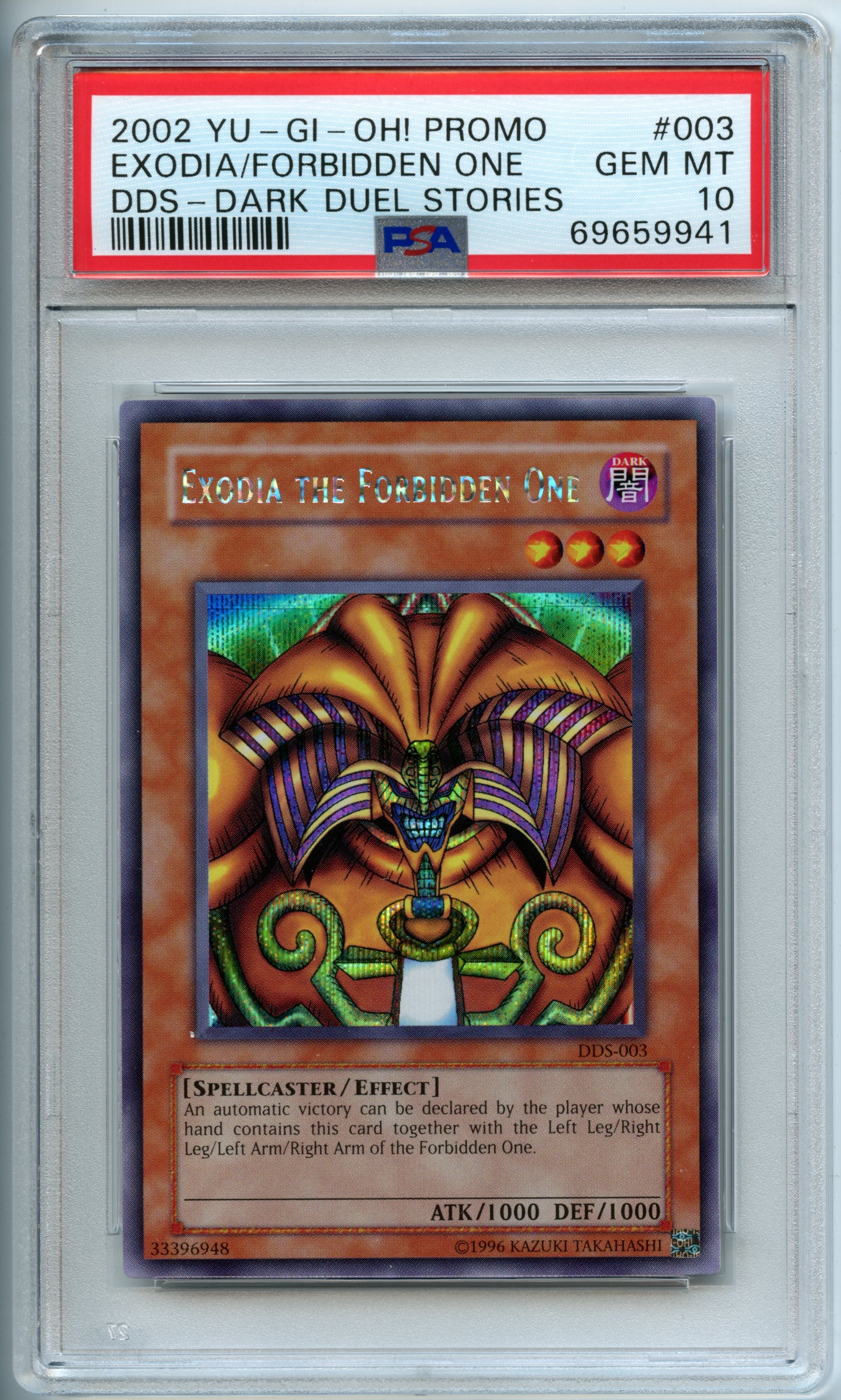 Yu-Gi-Oh! - Exodia The Forbidden One   - Dark Duel Stories  - PSA 10