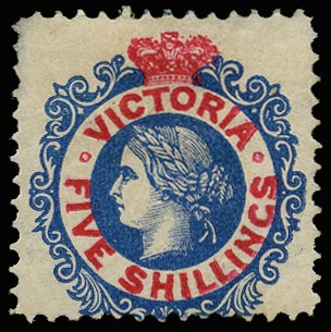 1867-81 5s indigo-blue and red (type II), perf...