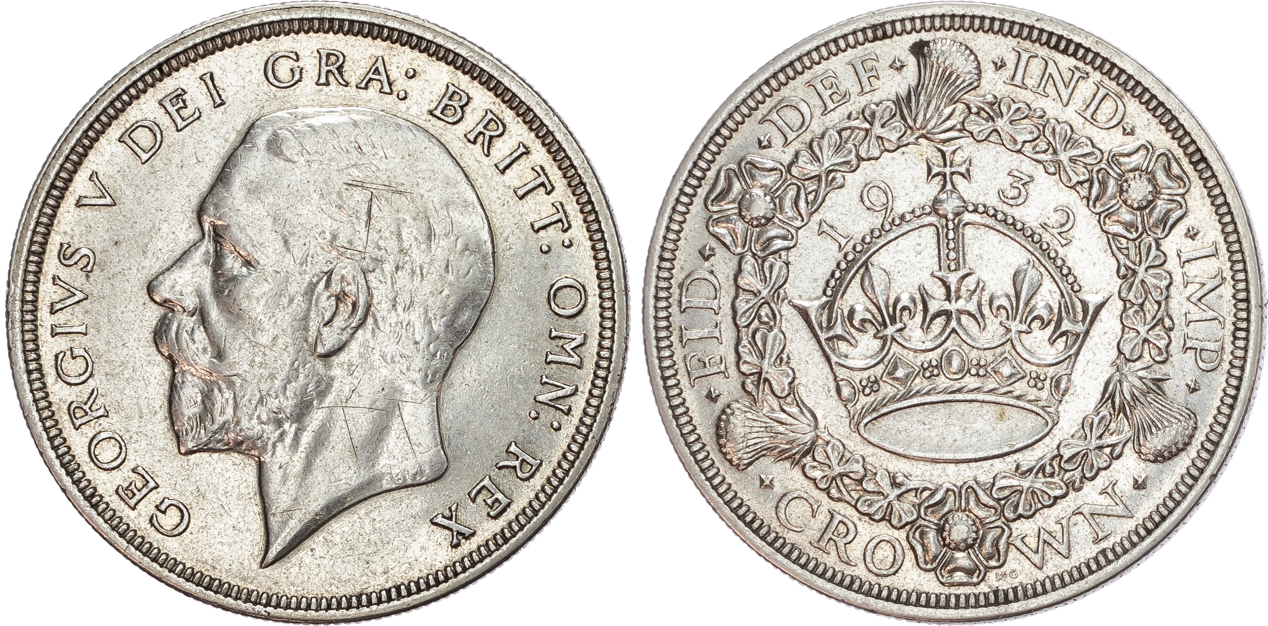 George V (1910-1936), Crown, 1932, wreath type.