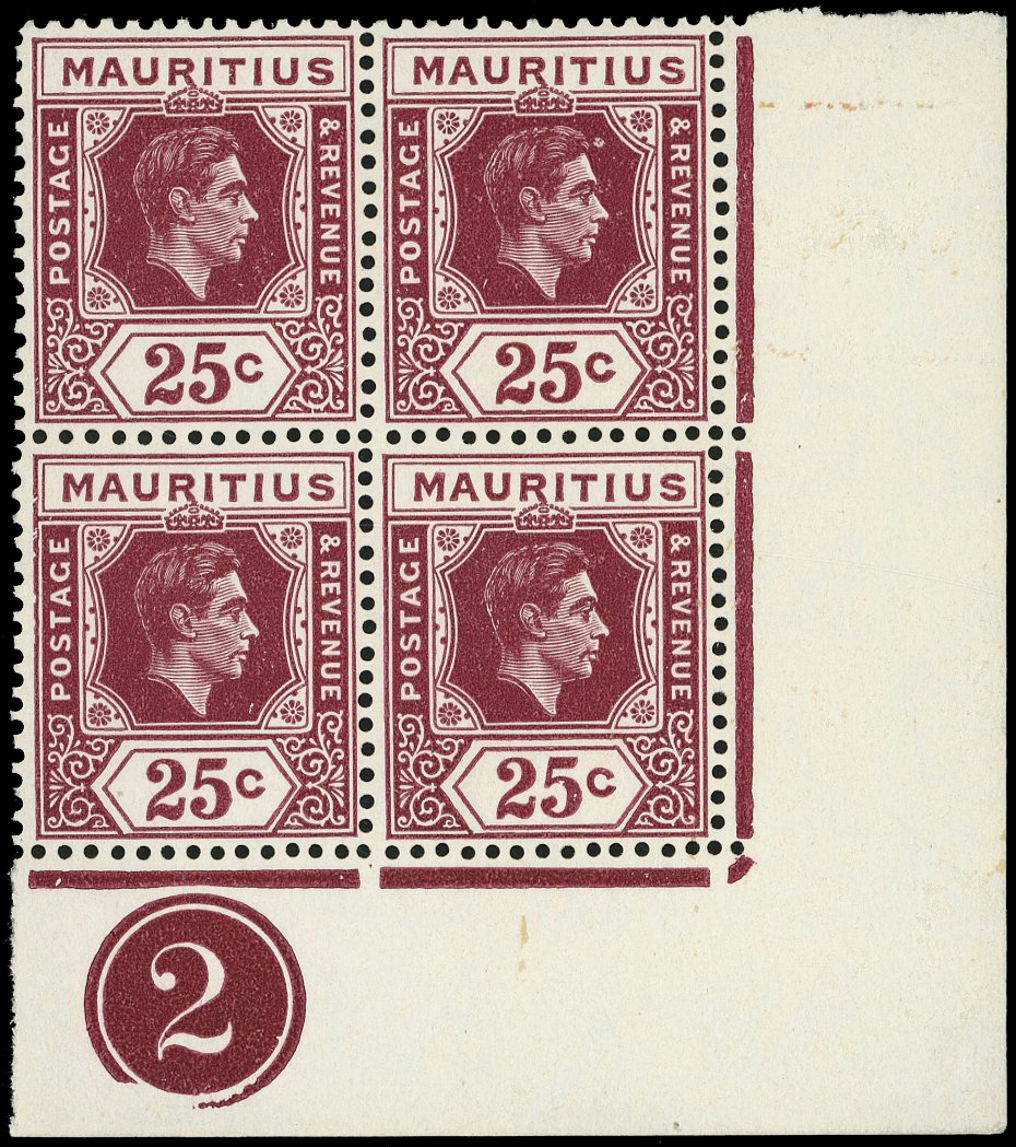 Mauritius SG 259bb block mint