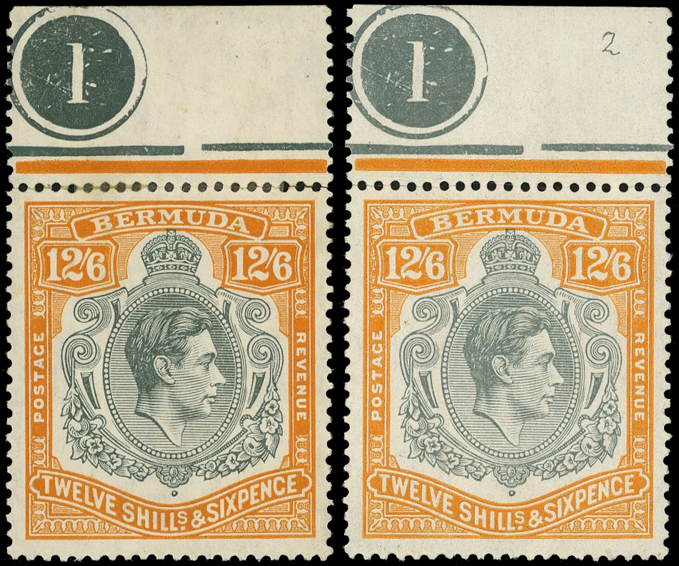 Bermuda SG 120, a Plate singles mint