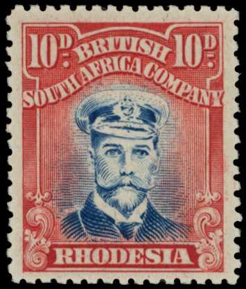 1918-21 10d Head Die IIIB, perf 14, toned...