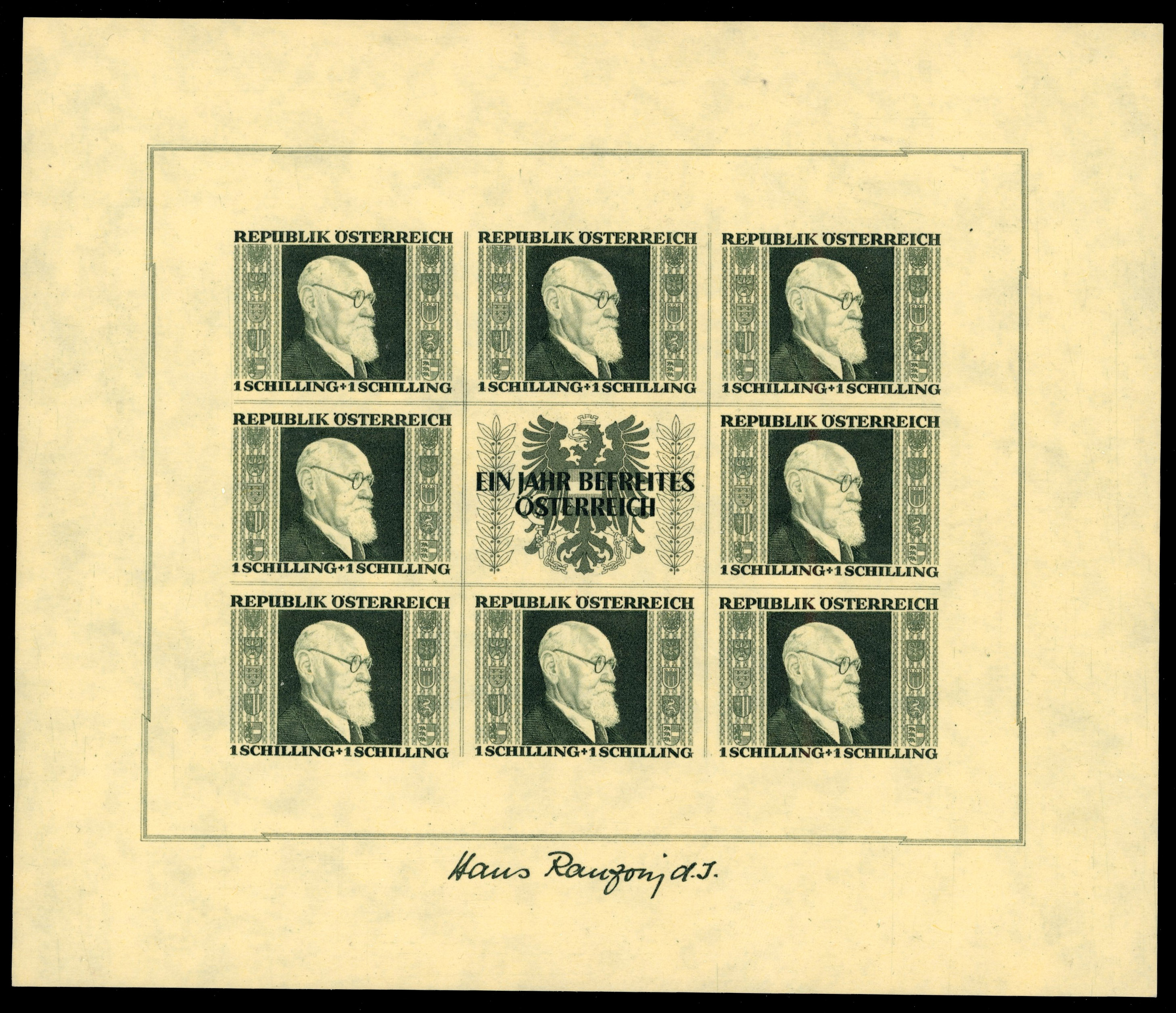 Austria 1946 Dr Renner set of four sheetlets unmounted o.g.