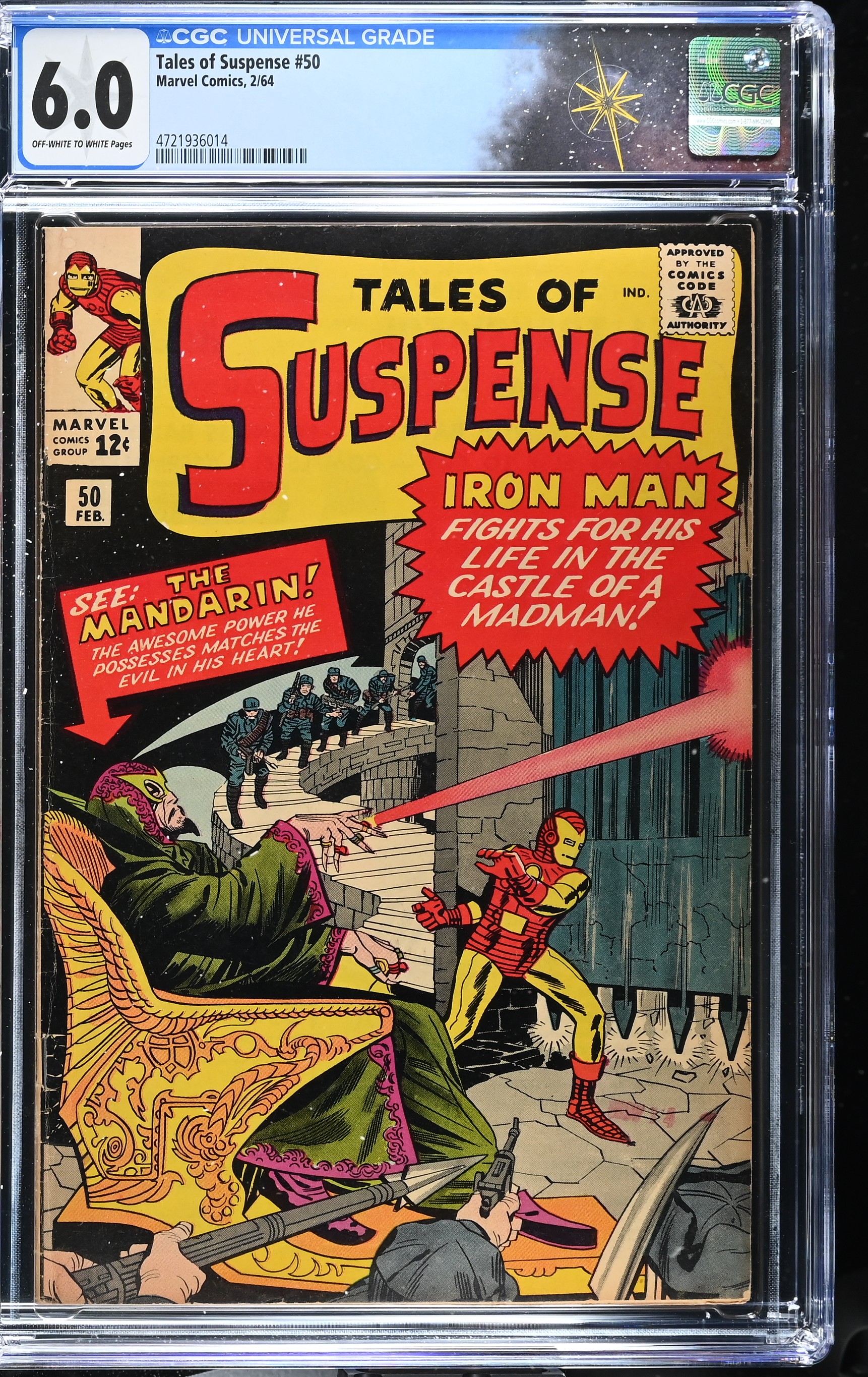 Tales of Suspense #50 CGC 6.0 1st Appearance of the Mandarin (Marvel Comics, 1964) Off-White to White Pages