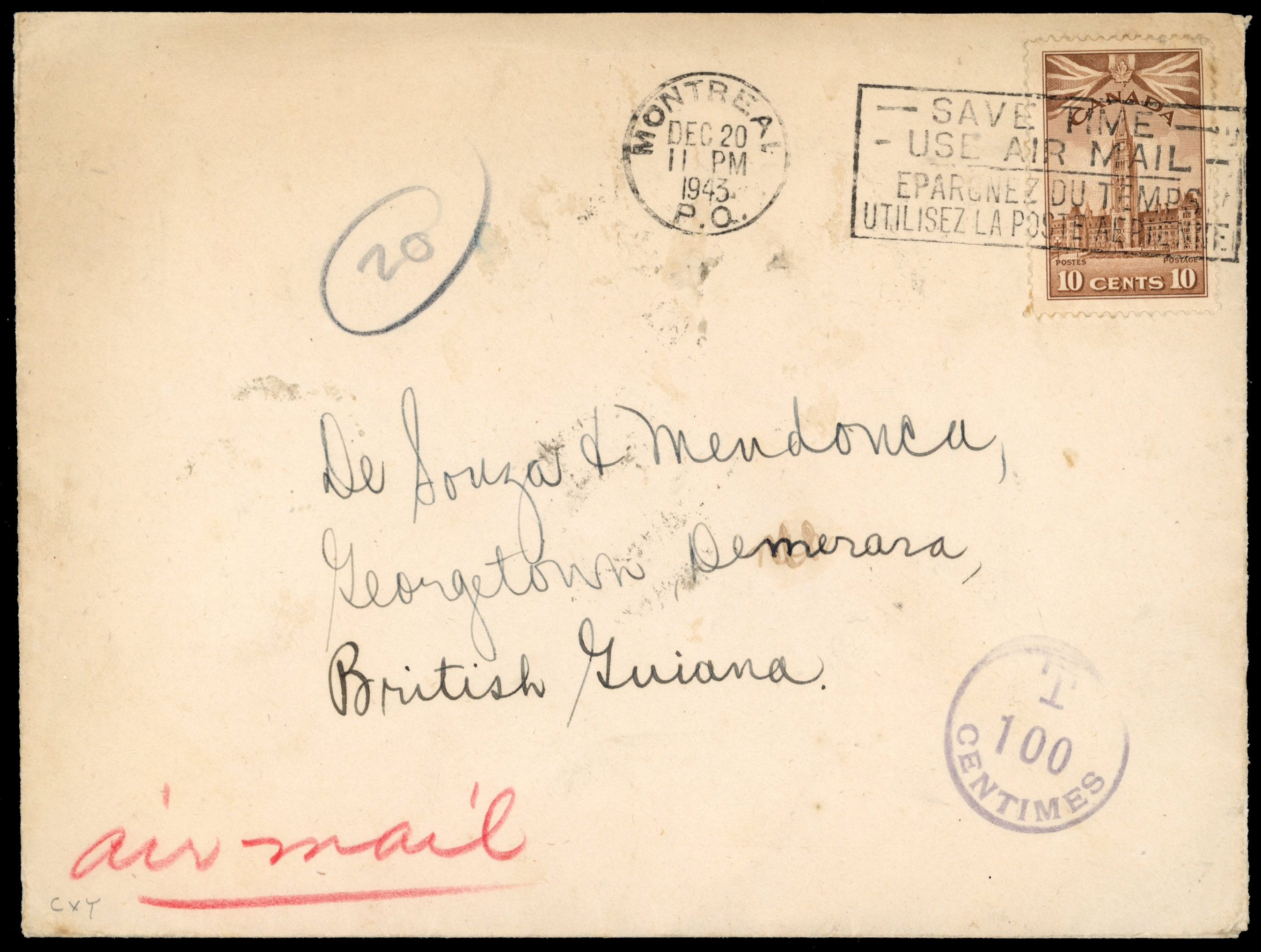 British Guiana Postage Dues cover