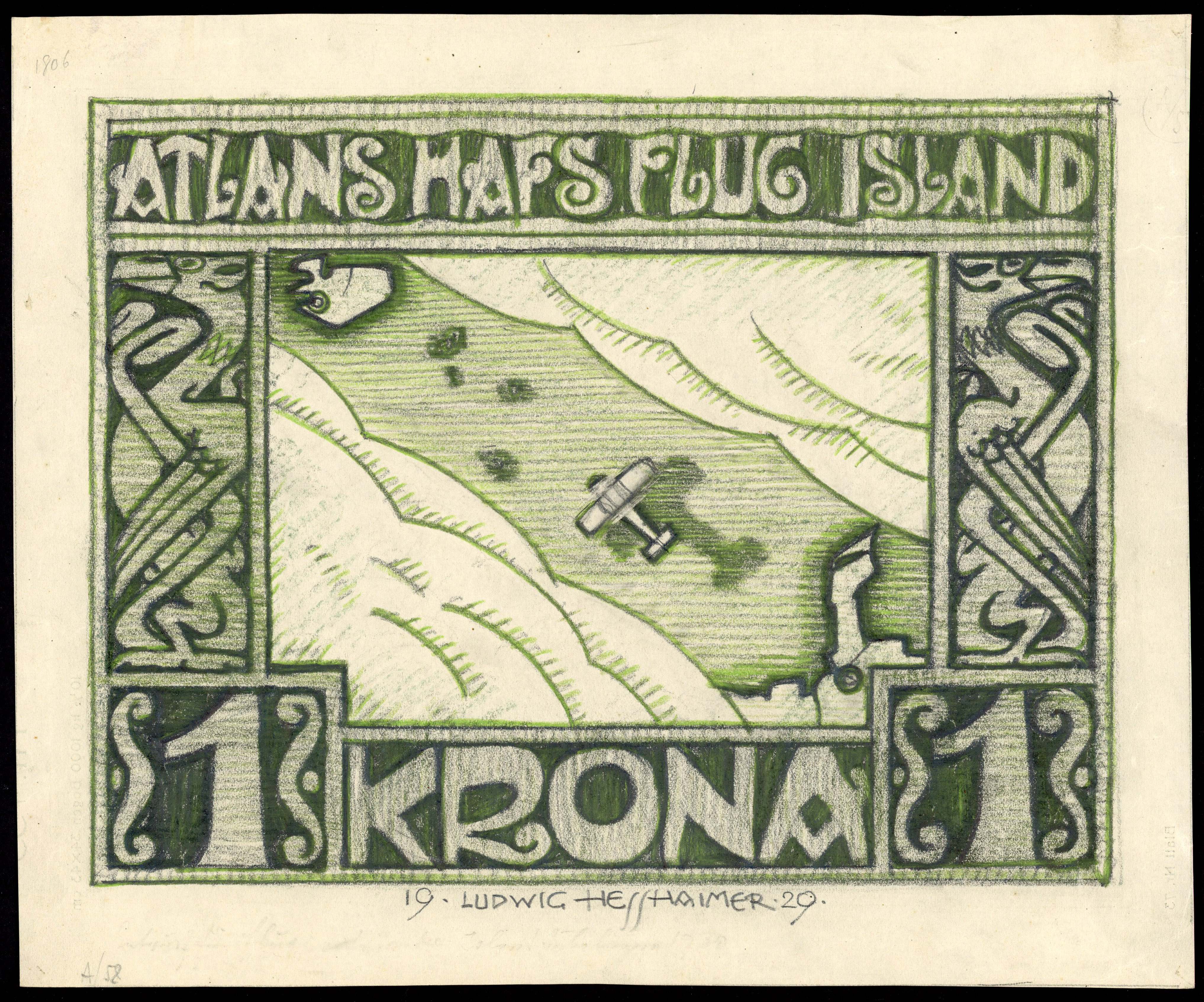 Iceland 1930 Parliament Millenary artist's essay