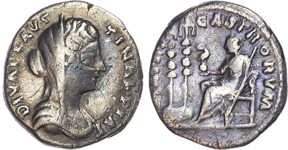 Diva Faustina Junior (d. AD 175/6) AR Denarius, Rome, 2.62g. 