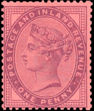 GB SG 172 1881 1d lilac colour trial