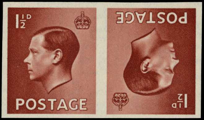 1936 1½d red-brown, imperforate...
