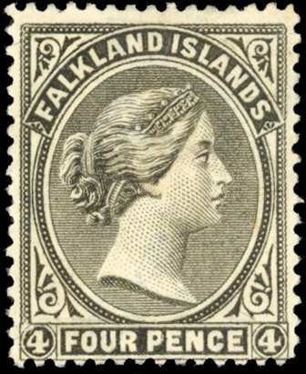 Falkland Islands SG 31 1894 4d brownish black unused