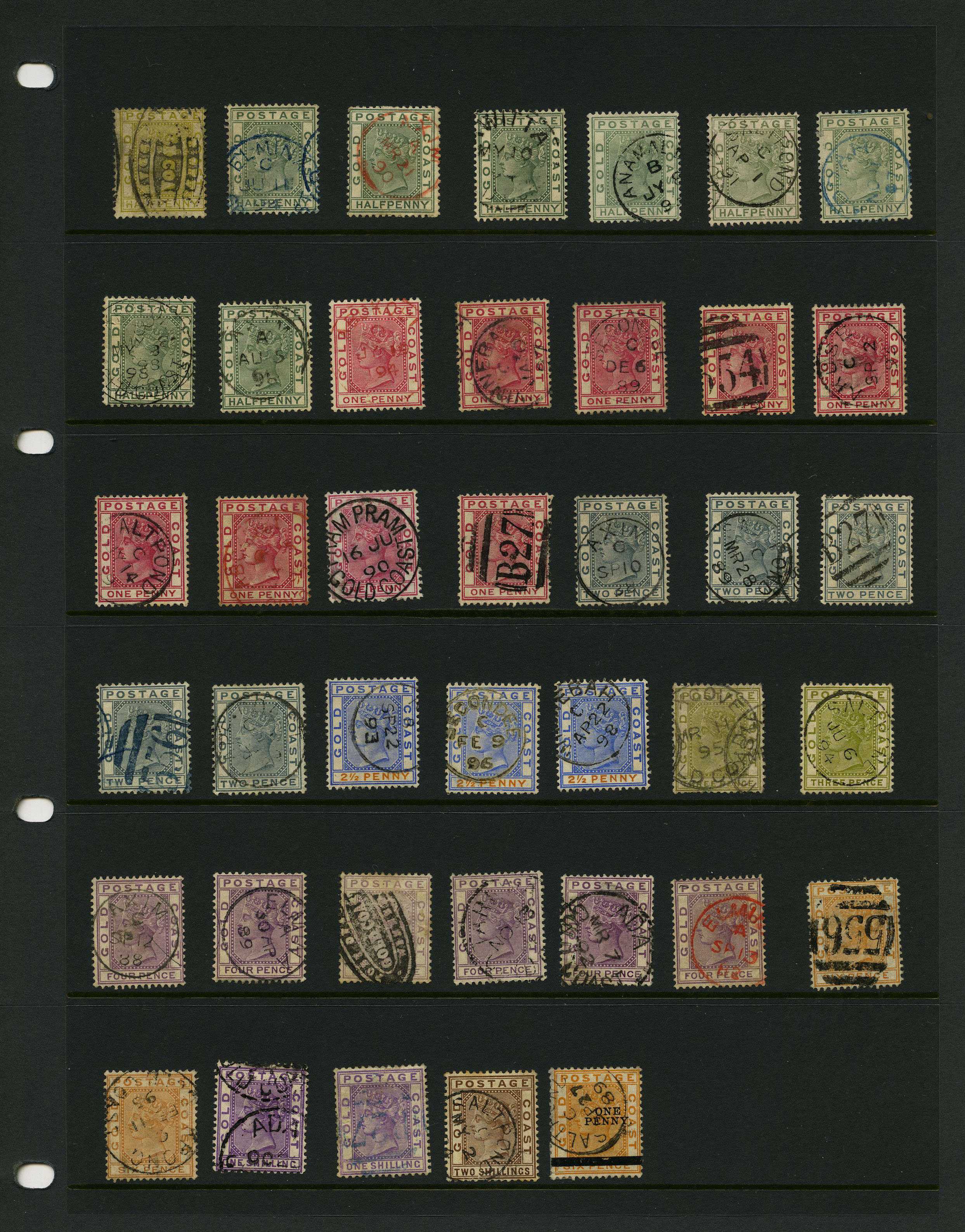 1883-91 used collection arranged on a hagner...