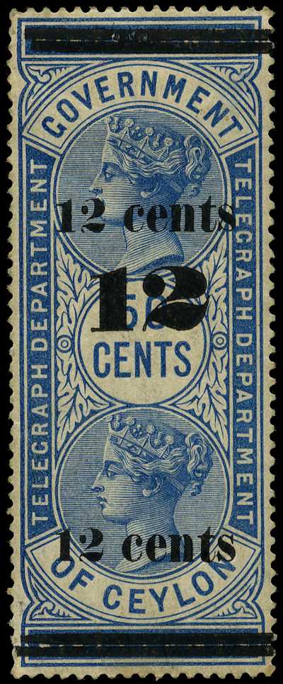 1887 12ct on 50ct blue surcharge Type T19....