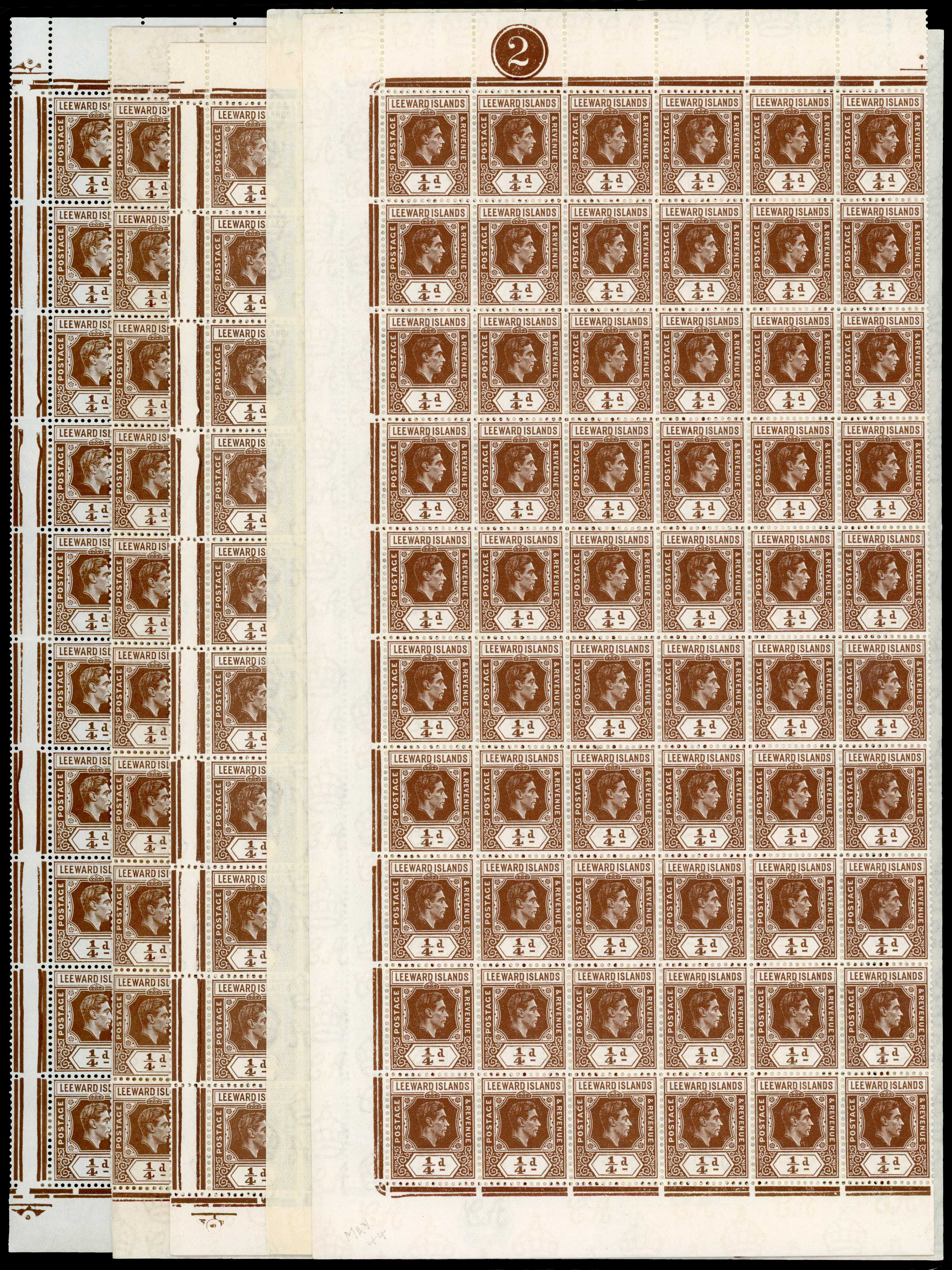 Leeward Islands SG 95, a panes mint