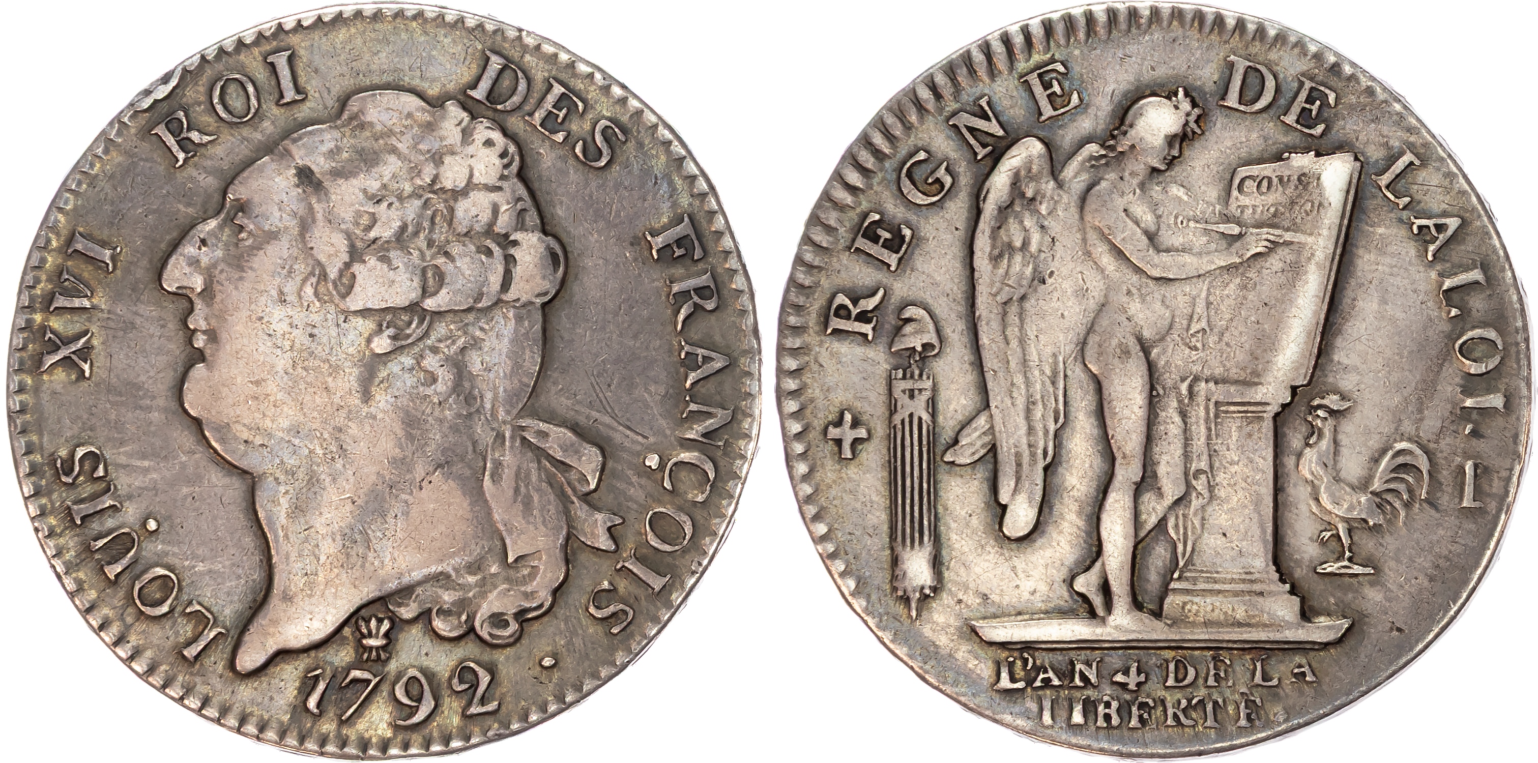 France, Louis XVI (1774-1793), silver Ecu, 1792