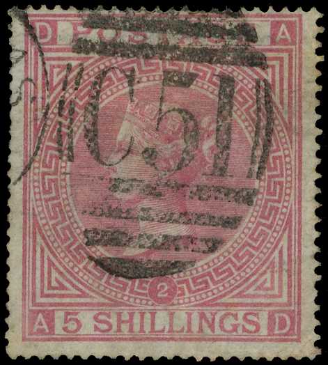 GB USED ABROAD: 1866-68 Pair of covers...