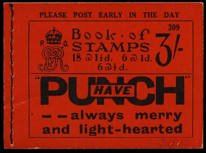 1936 (March) 3/- booklet (#309). Panes with...