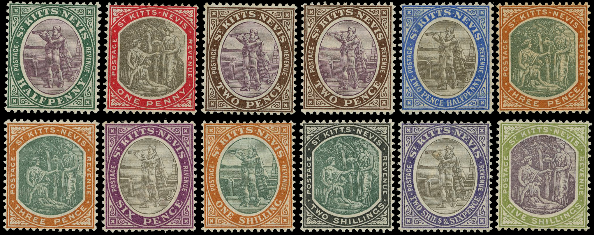 1903 set of ten o.g., mostly fine.  SG 1-10,...
