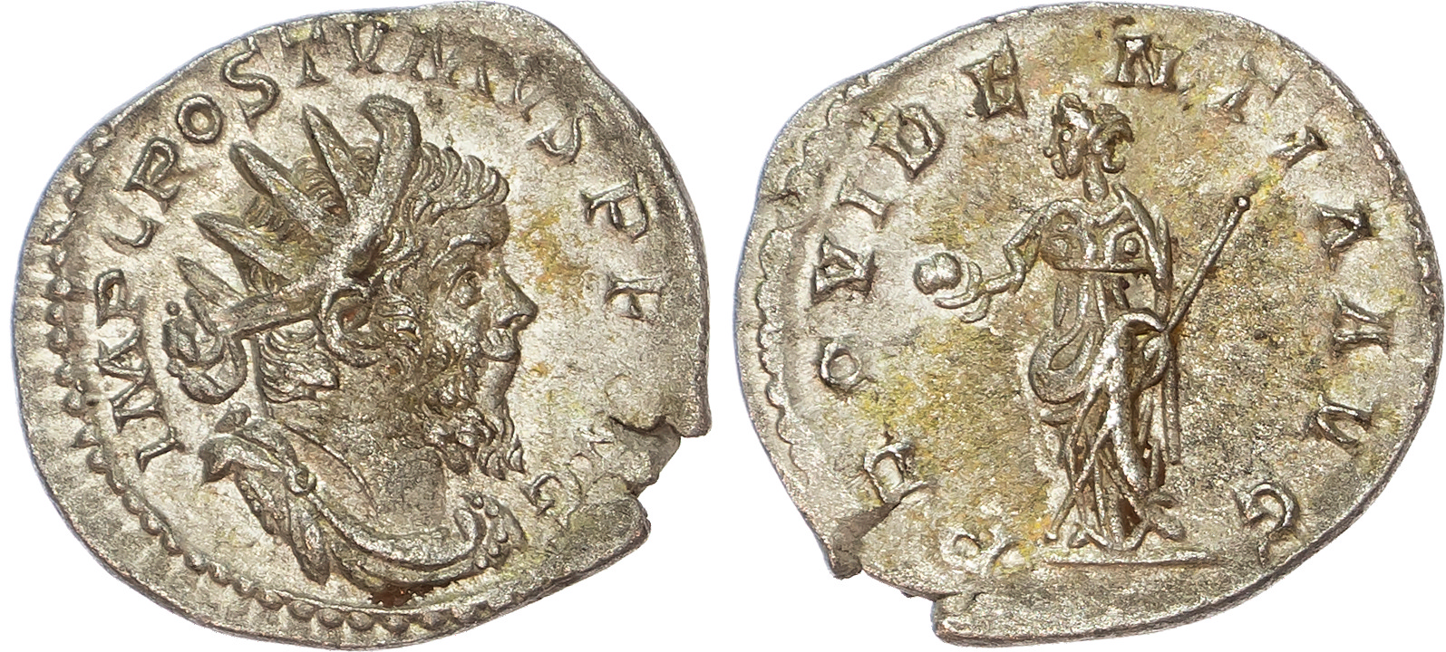 Postumus (AD 260-269) AR Antoninianus, Trier, AD 264-266, 3.13g. 