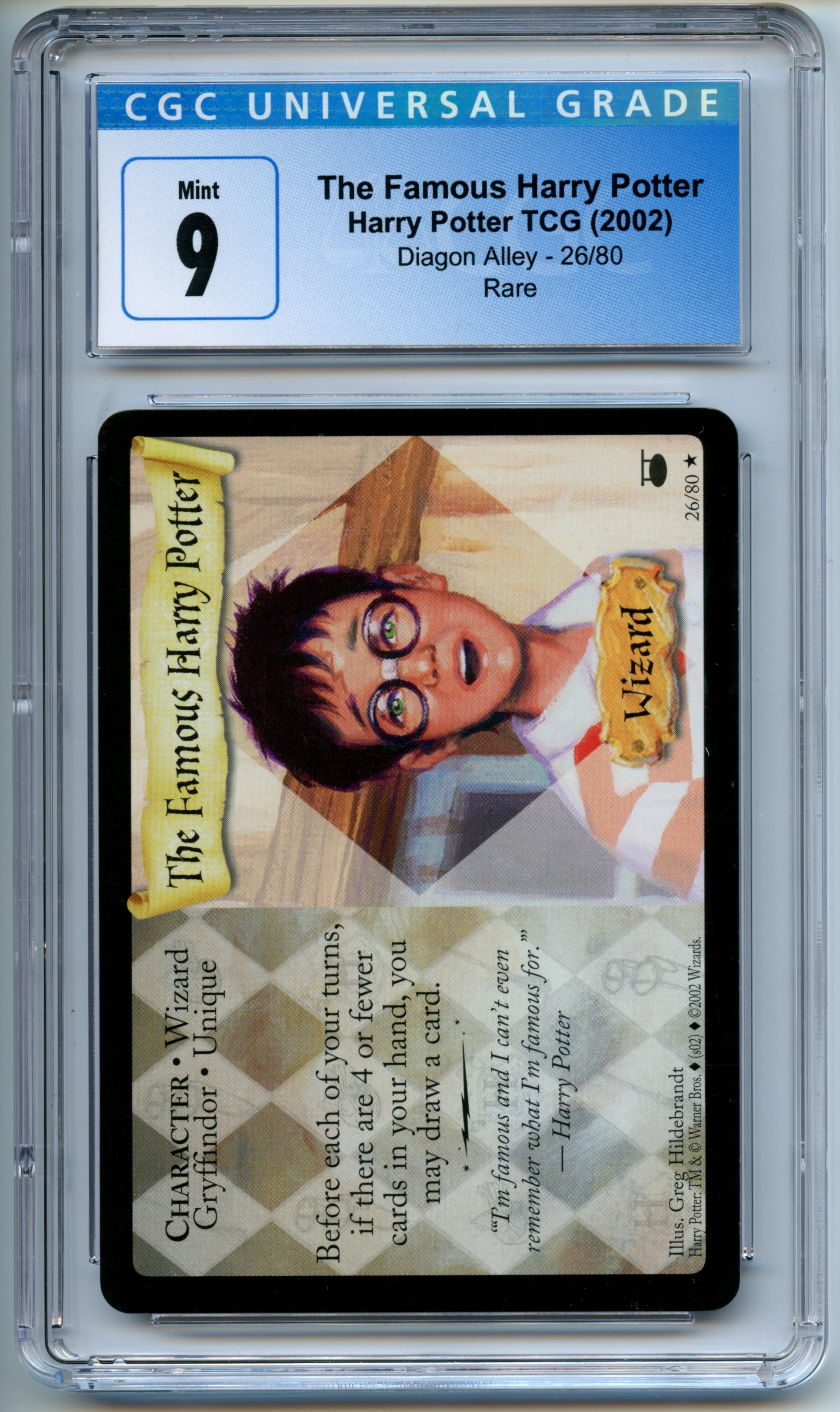 Harry Potter TCG - The Famous Harry Potter - Diagon Alley - Rare - CGC 9