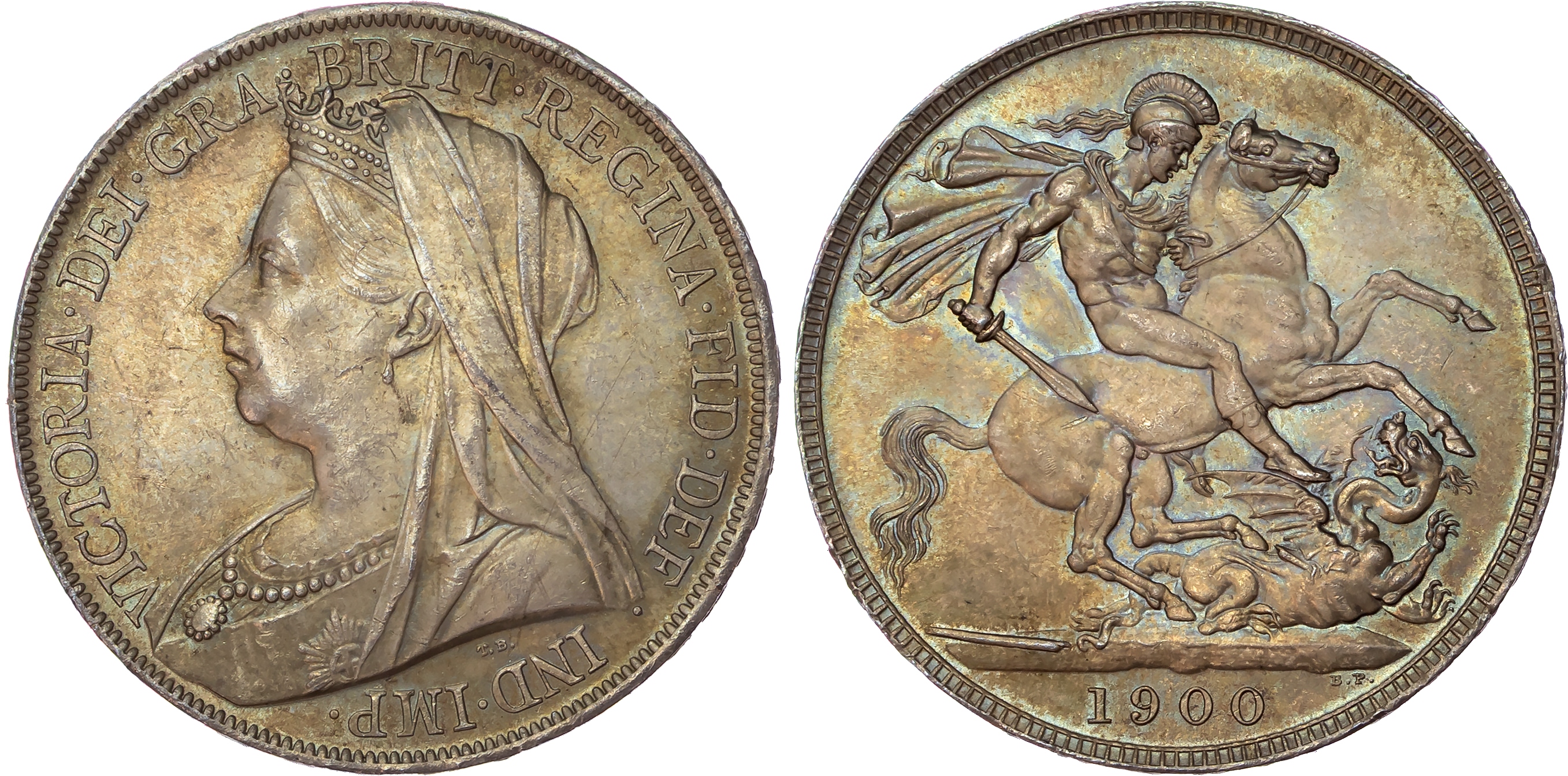 Victoria (1837-1901), Old Head Coinage (1893-1901), AR Crown, 1900 LXIV.
