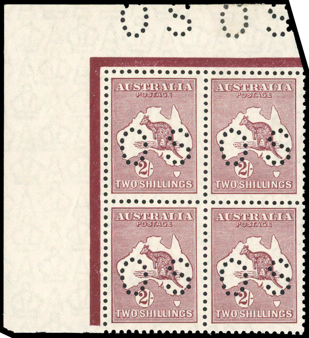 Australia SG O117 1929-30 Kangaroo 2s variety Chopped neck unmounted
