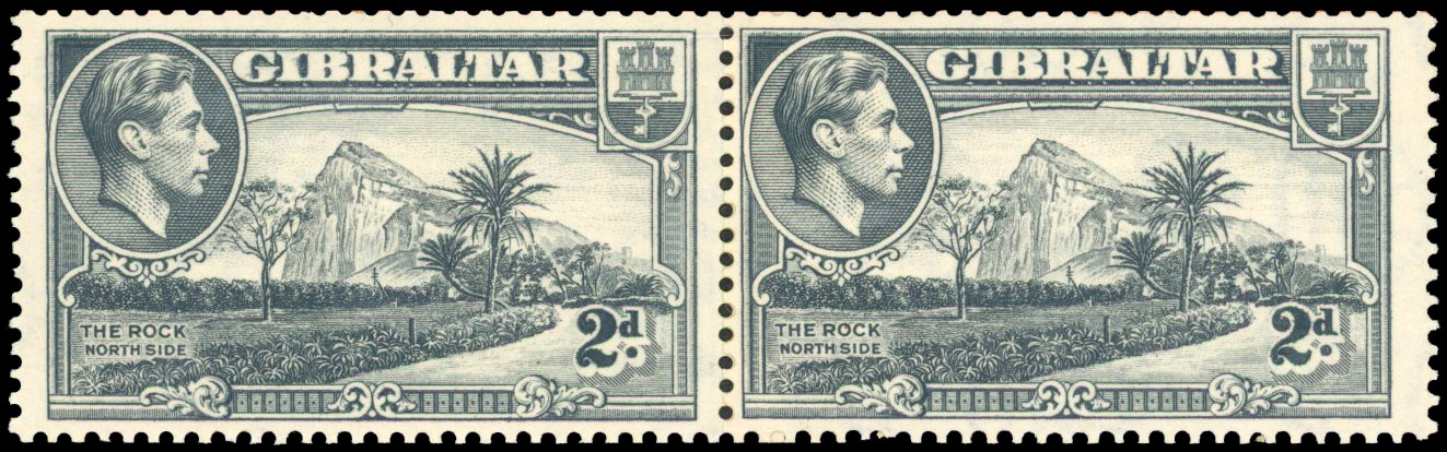 Gibraltar SG 124ab coil-join pair mint