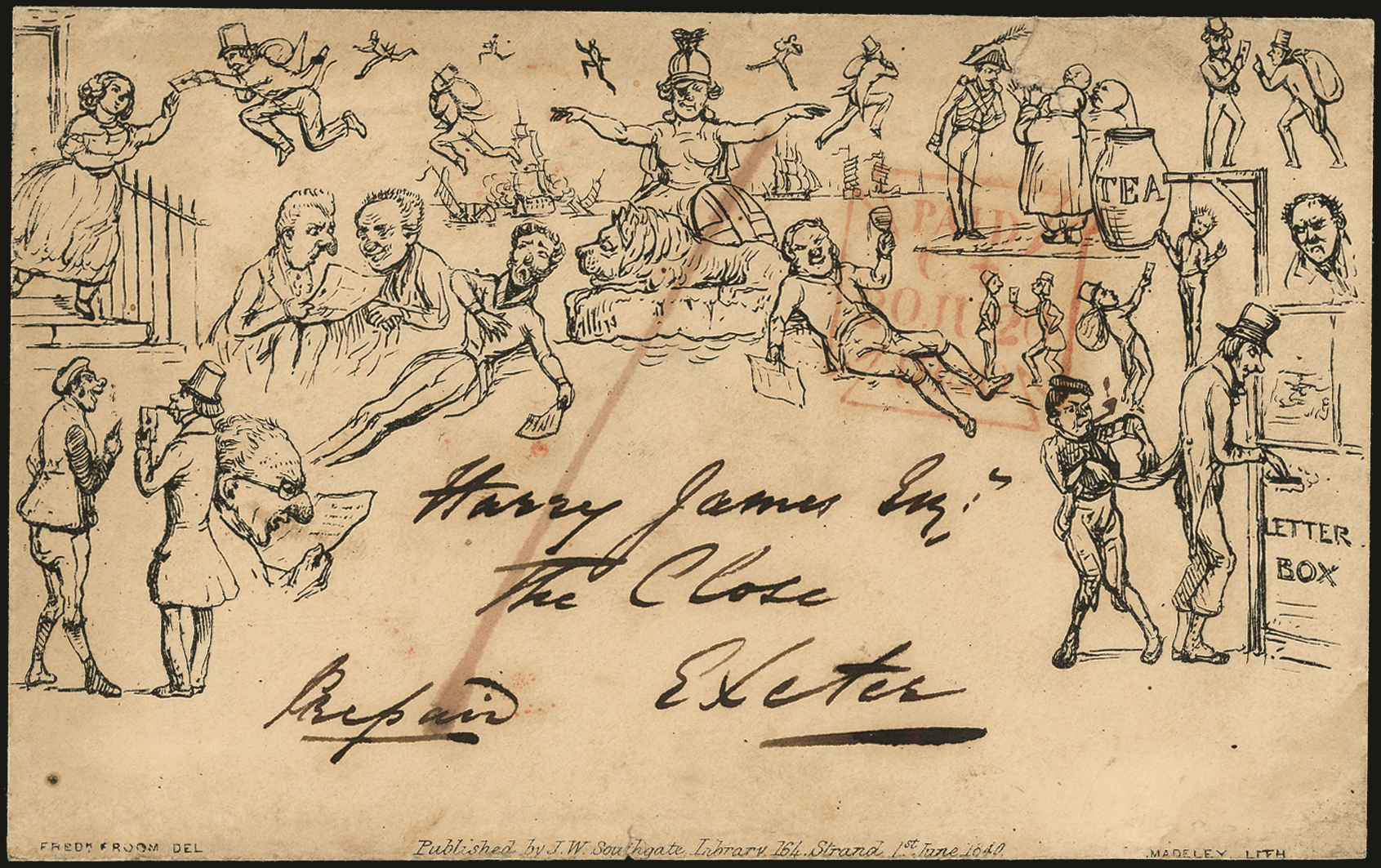 1840 Southgate No.1 envelope vfu