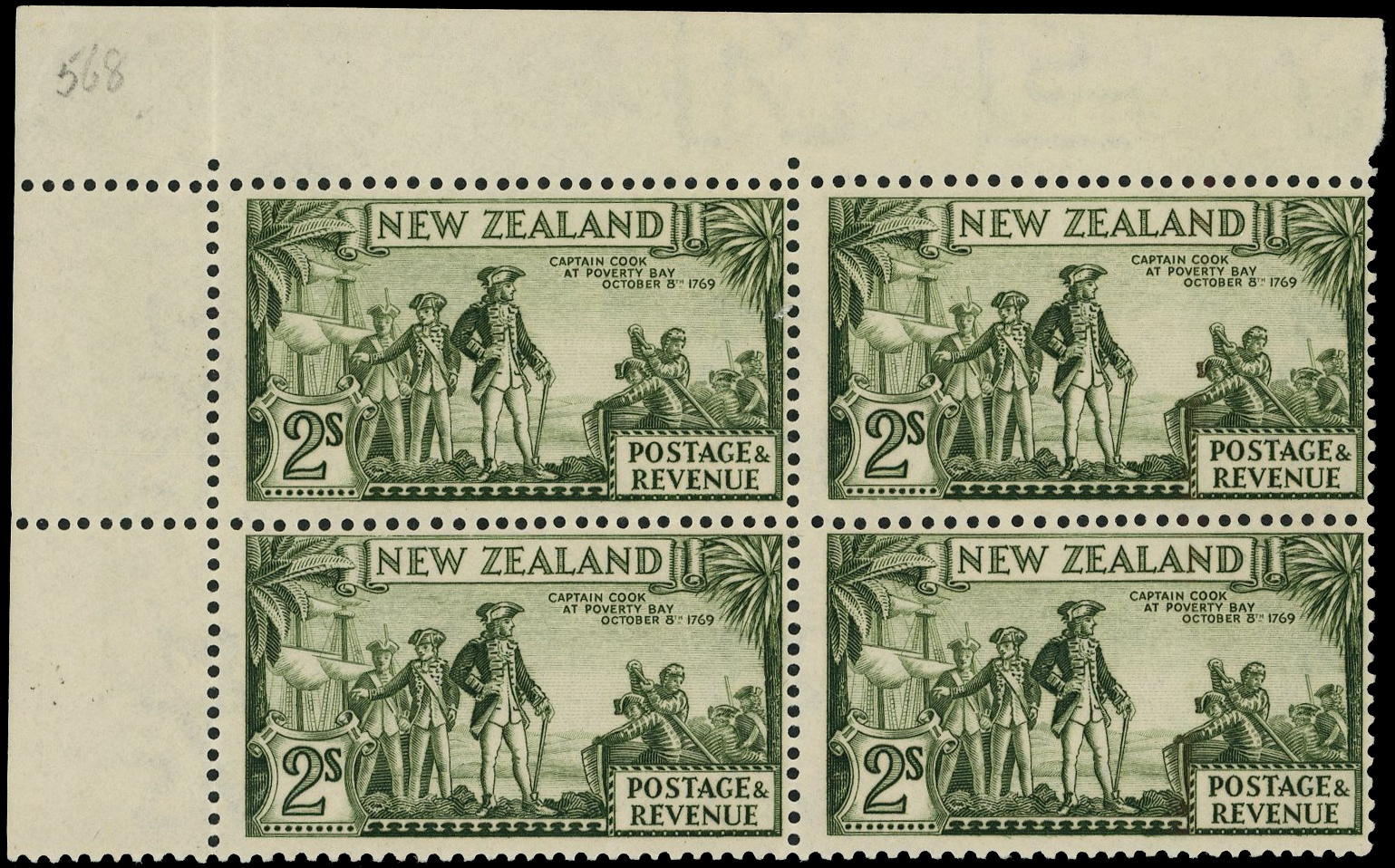 NZ SG 568aw block mint