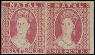 Natal 1863 Fiscal 6d rose proof...