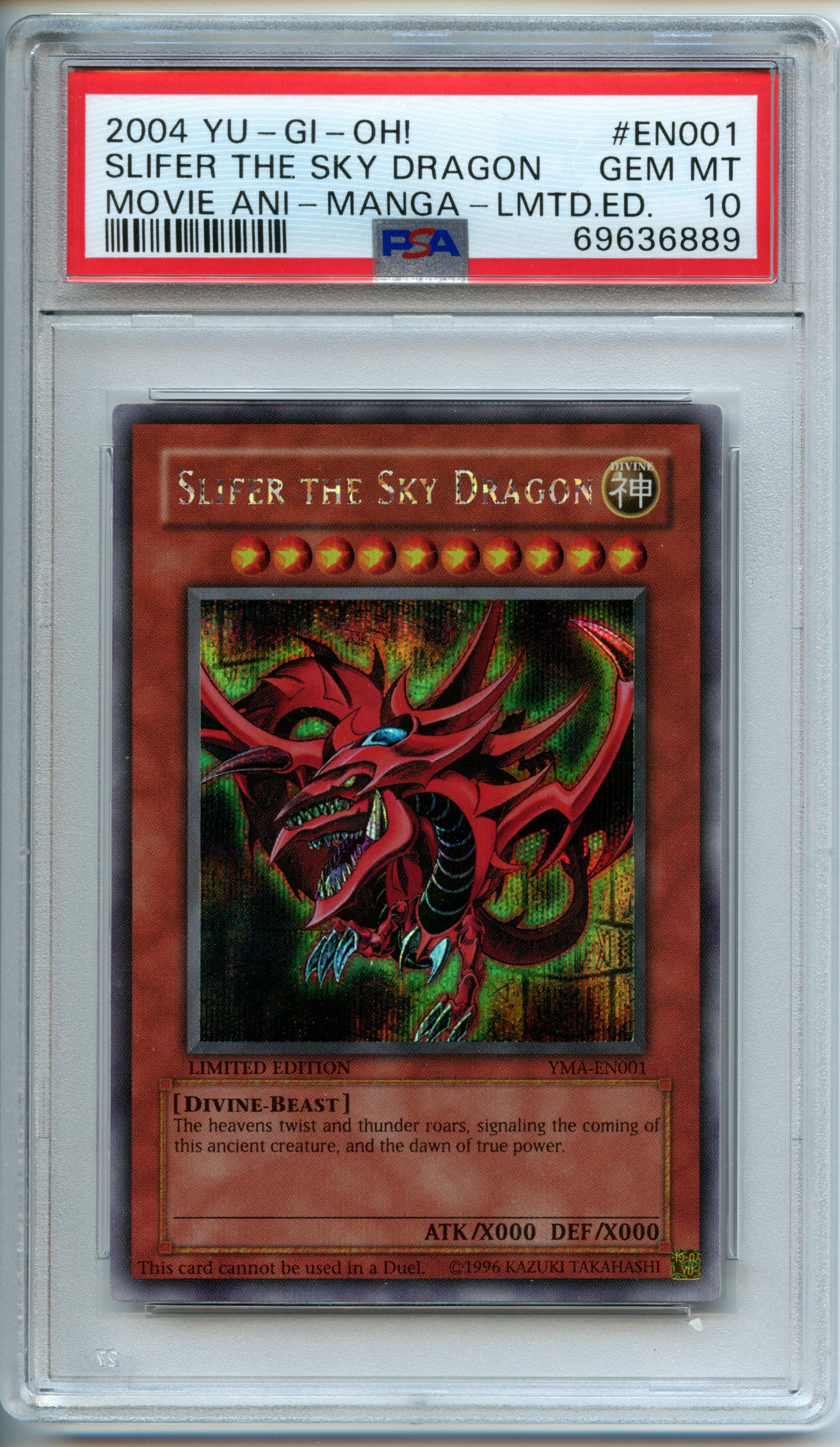 Yu-Gi-Oh! - Slifer The Sky Dragon - The Movie Ani Manga  - PSA 10
