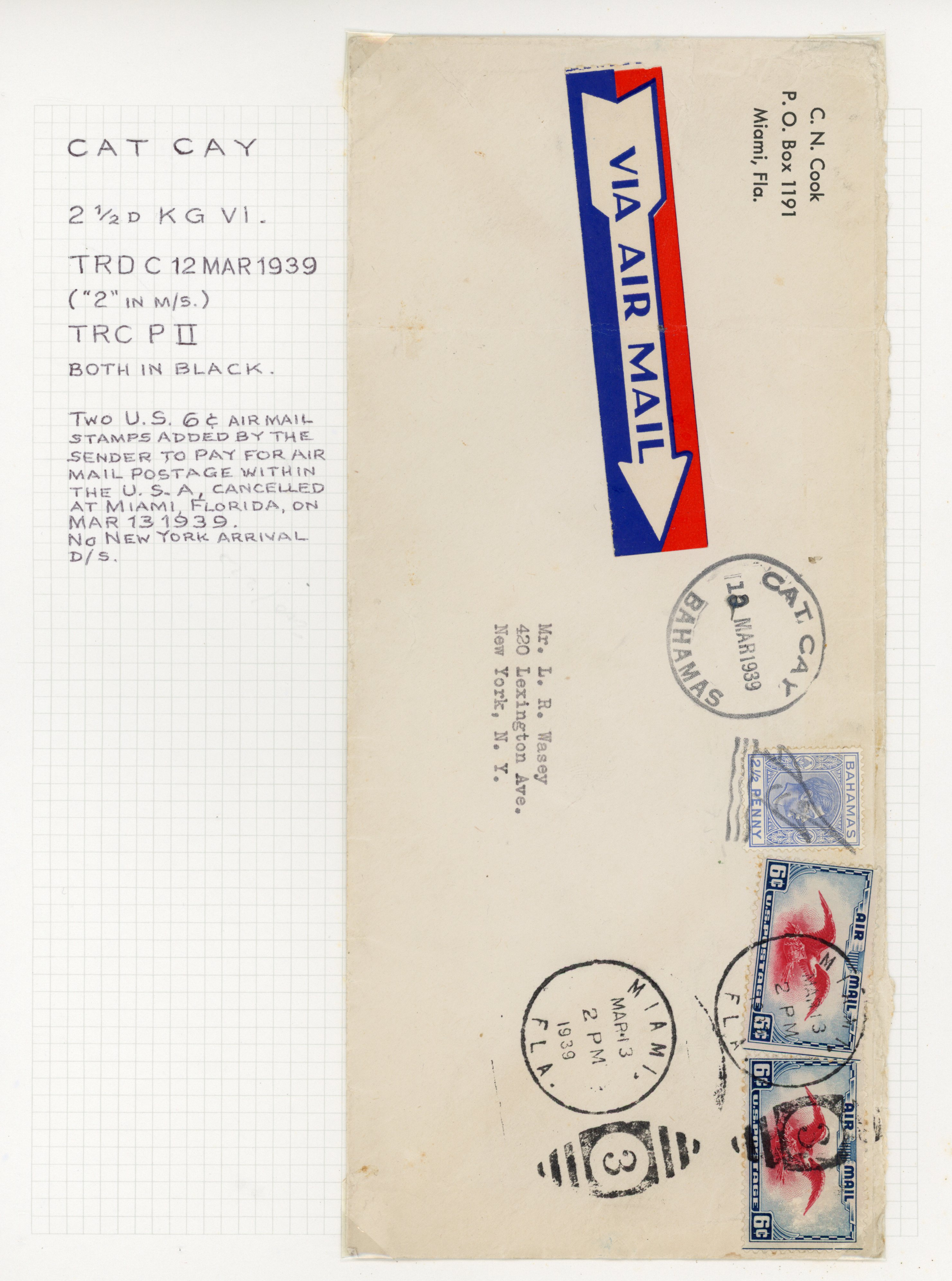 Bahamas 1939 Cat Cay cover