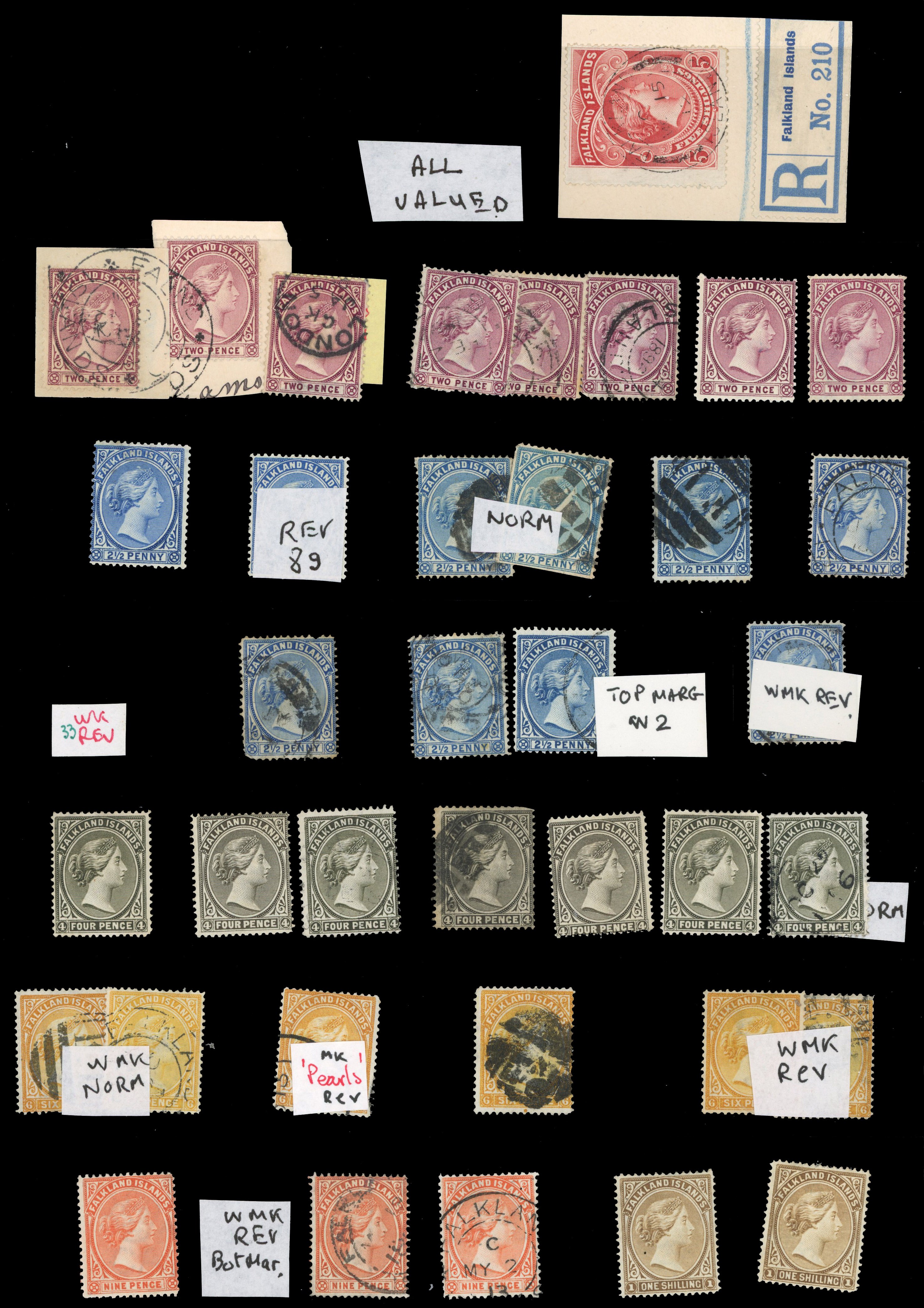 Falkland Islands SG 4/42 range