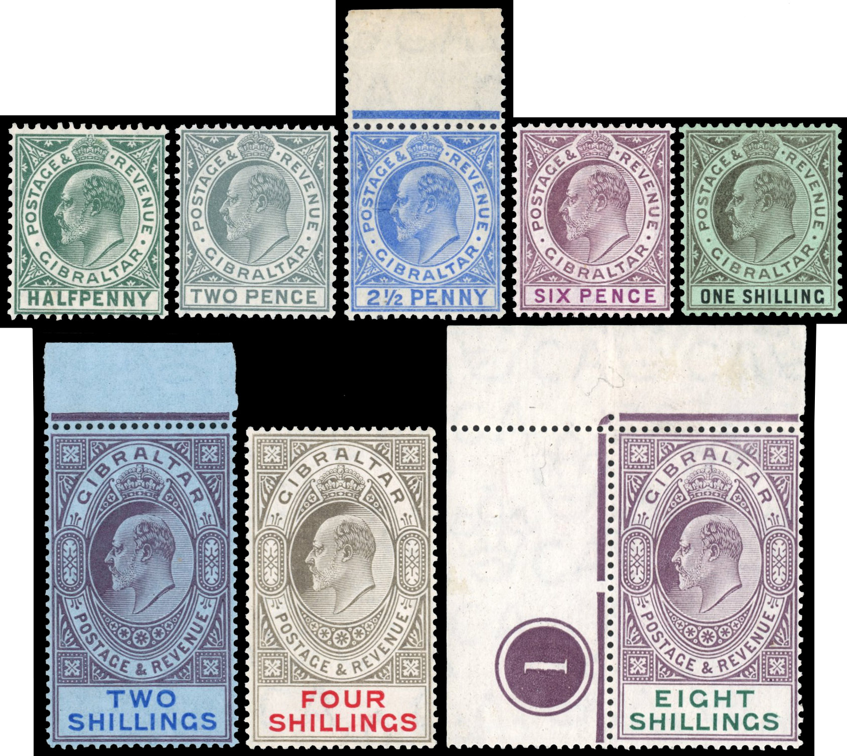 Gibraltar SG 66/74 mint