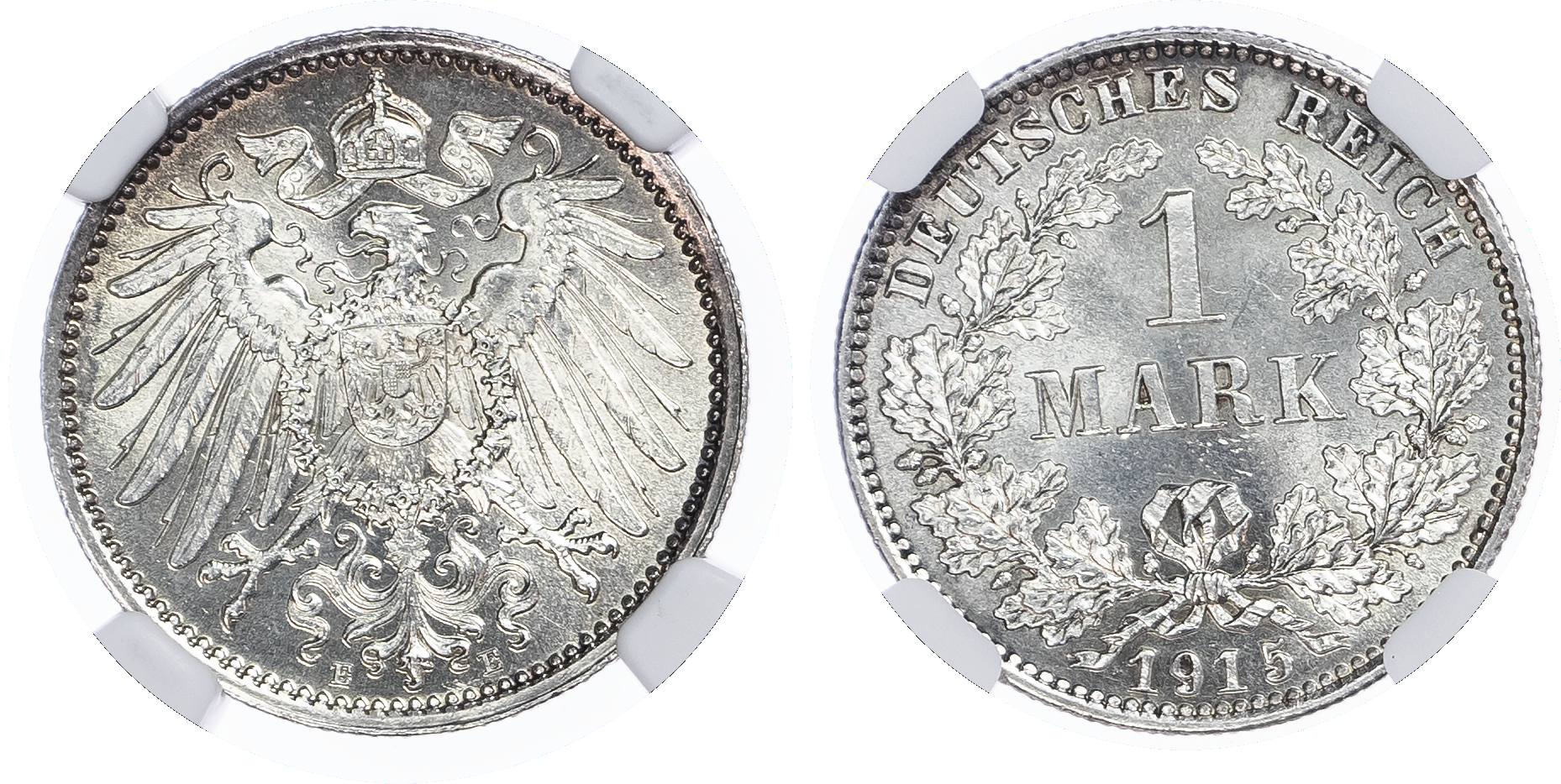 Germany. Wilhelm II AR 1 Mark. 1915E. 