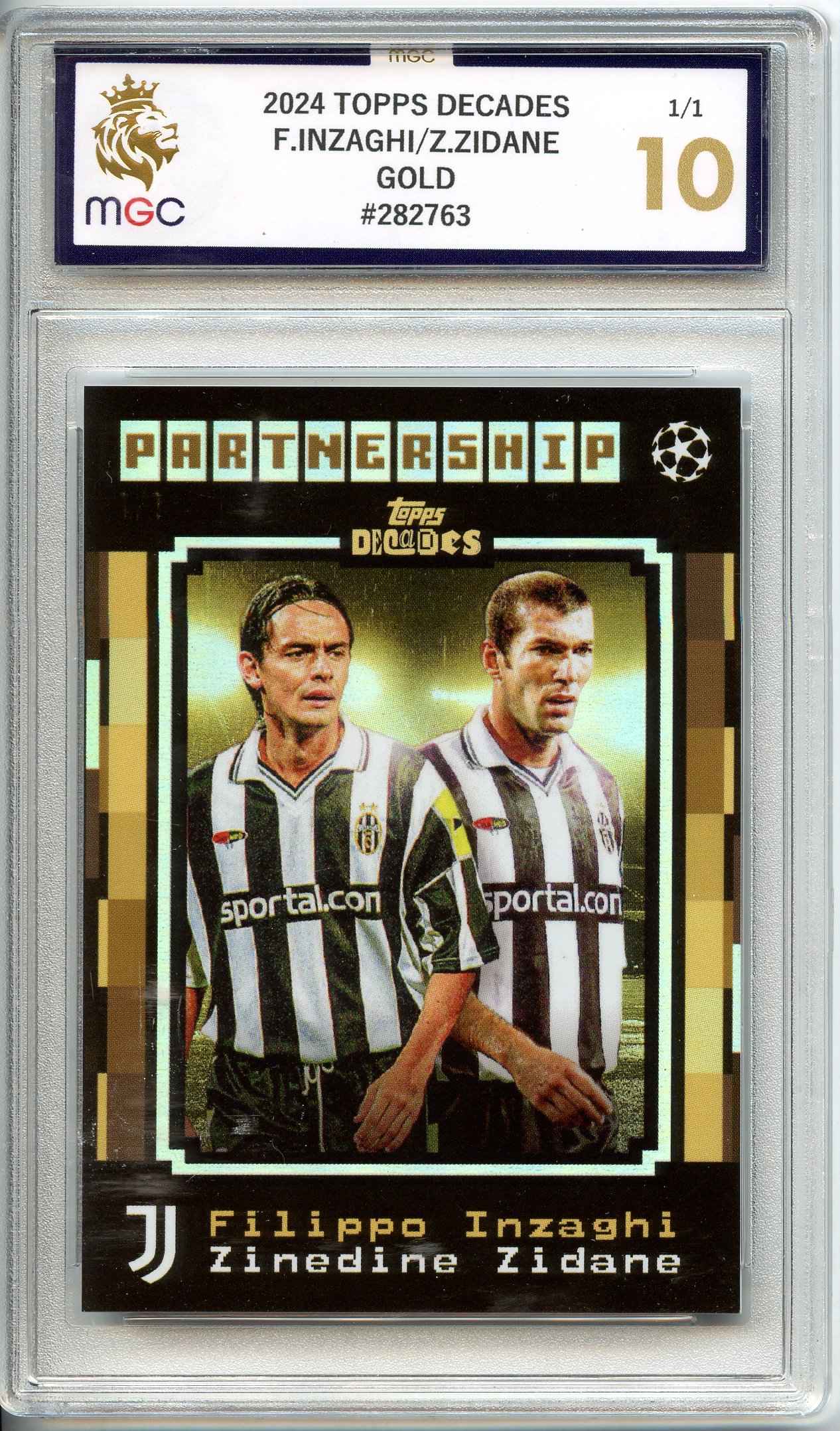 MGC 10 2024 TOPPS DECADES F.INZAGHI/Z.ZIDANE - 1/1 - GOLD 